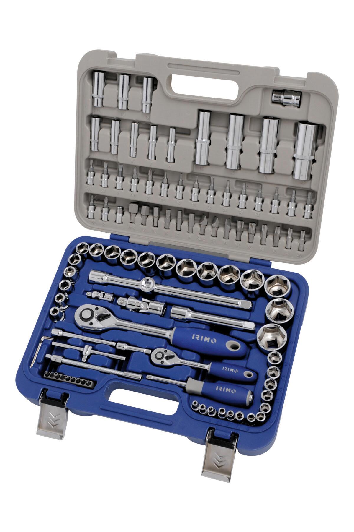 Irimo 101-Piece Socket Wrench Set with Ratchet- 1/4", 3/8"&1/2" Drives