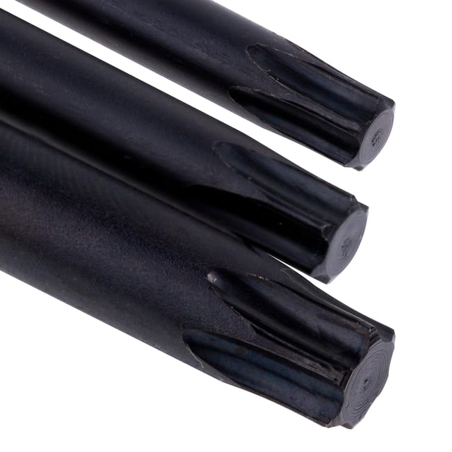 Close-up of Torx screwdriver tips from the IRIMO 8-Piece Torx Folding Key Tool set, showcasing precision design.