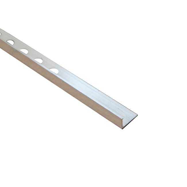 Aluminum Tile Corner Trim – Silver Gloss, 12 × 2600 mm