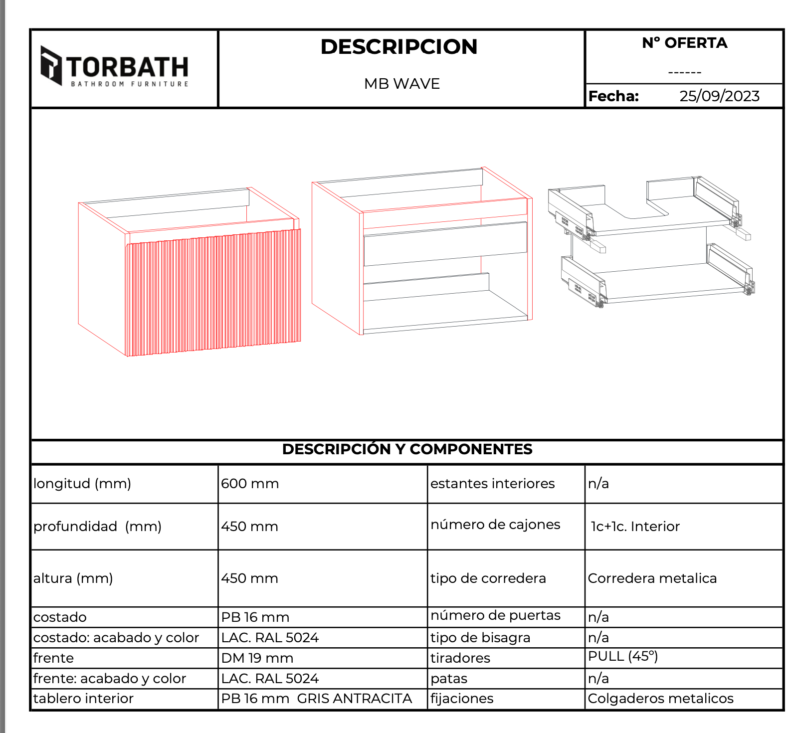Sac de lavage WAVE – Gris – 60 × 45 cm