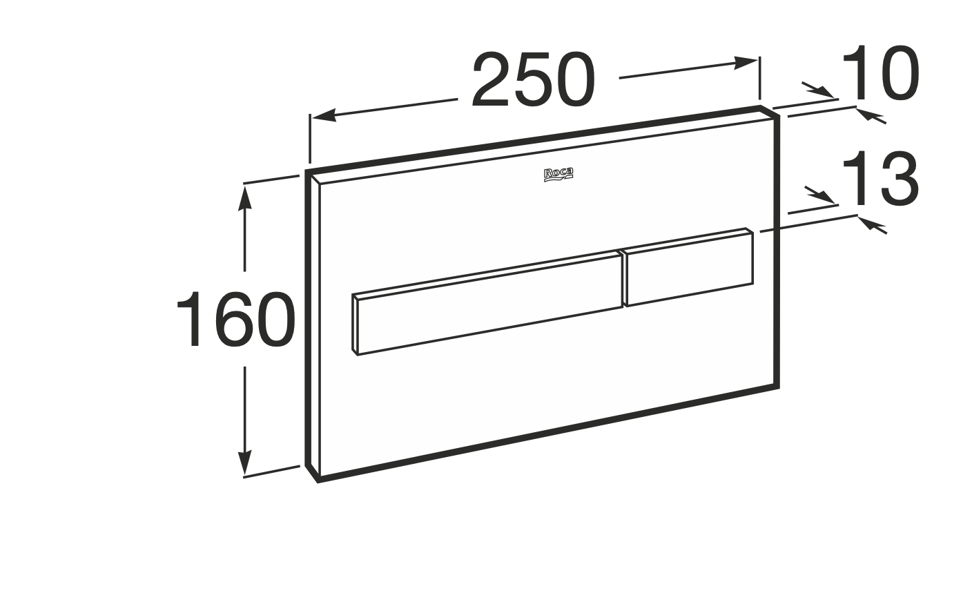 Actuator plate – Dual flush – Black