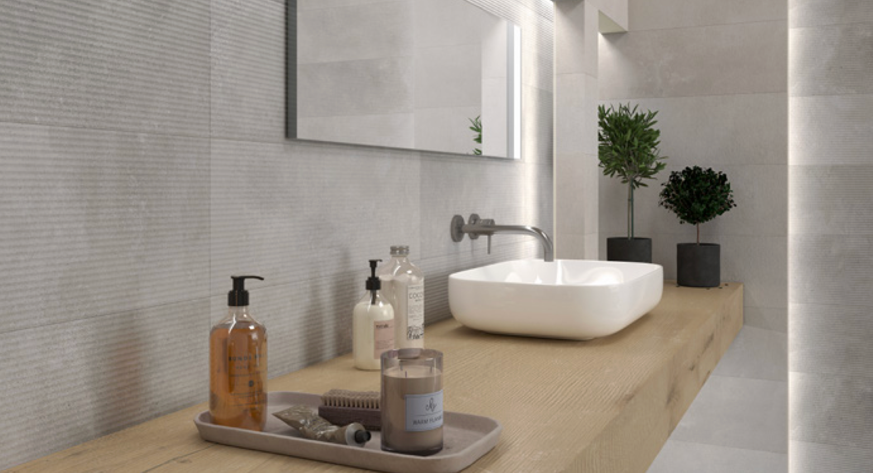 City Lineal Gray wall tile (Pasta Blanca) – 30 × 75 cm – 1.58 m²/box – $14.99/m²