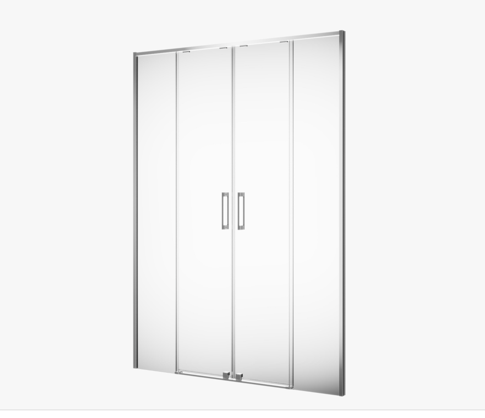 TEKA Inca Slim shower screen 170 × 200 cm – 2 sliding doors – chrome