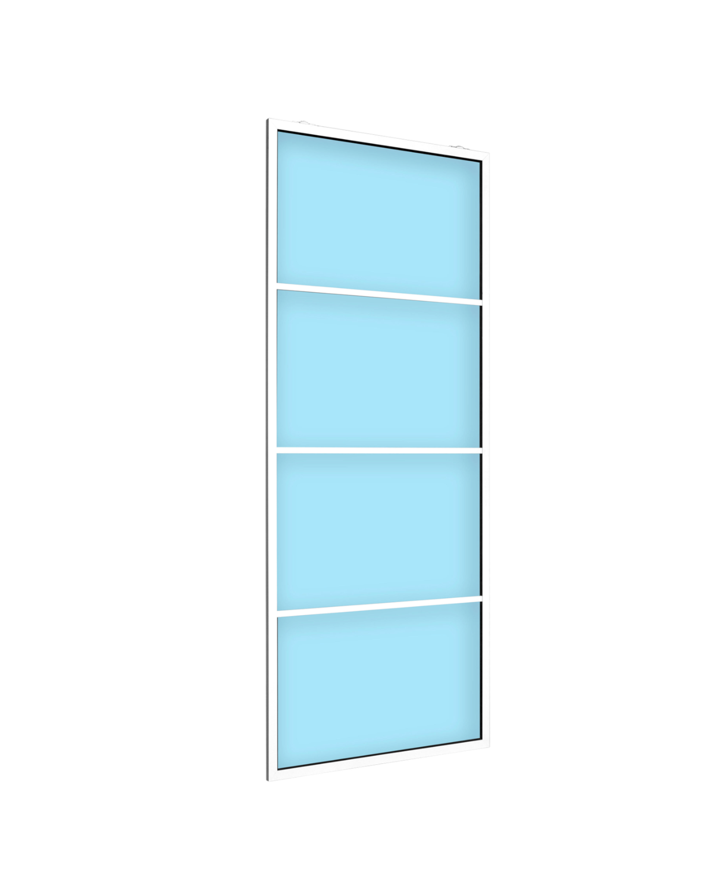 Aluminium-Schiebetür Atelier Barcelona – Blanc – 85 × 208 cm – 4 panneaux