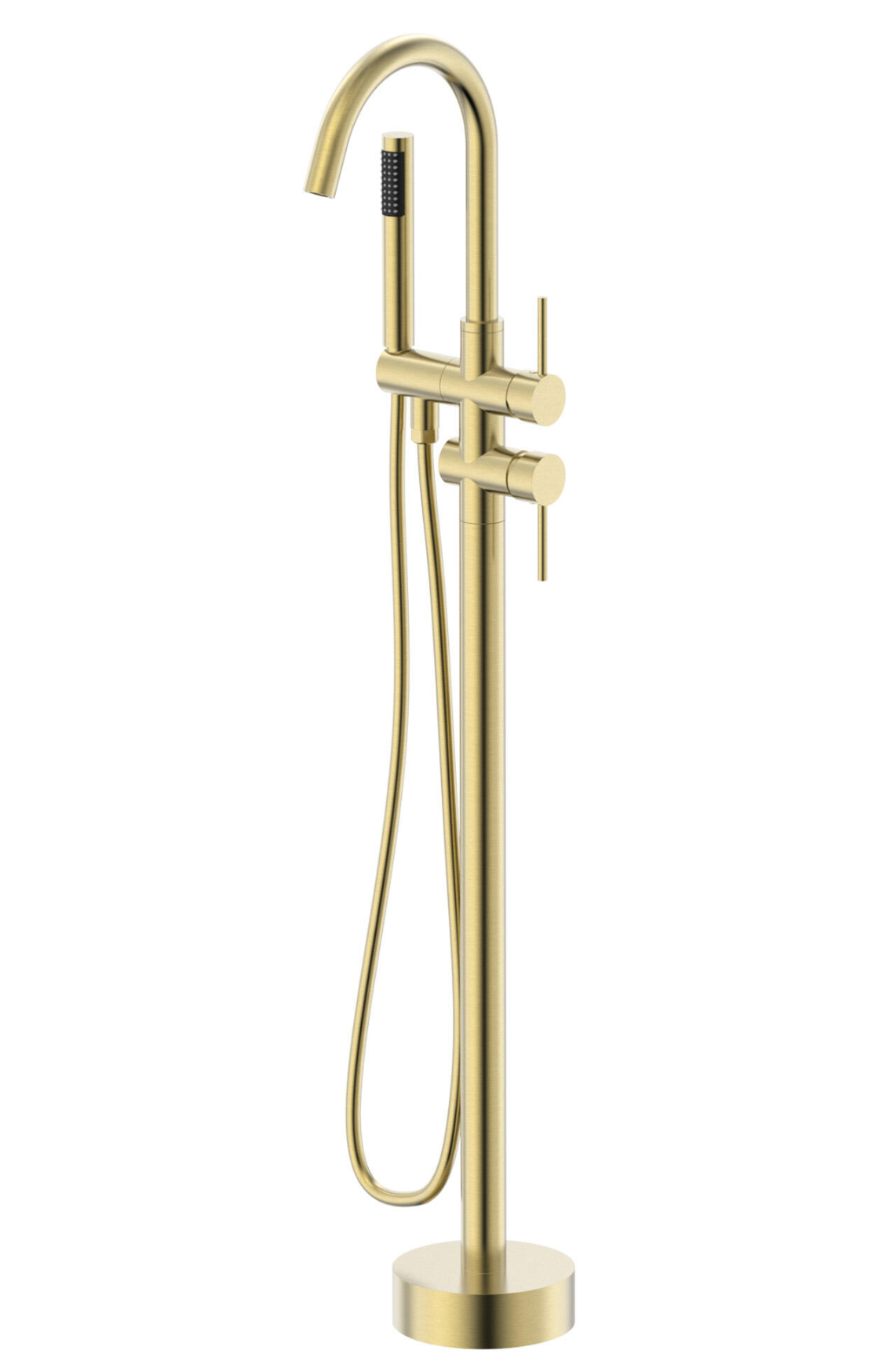Freestanding bathtub faucet – Brushed gold