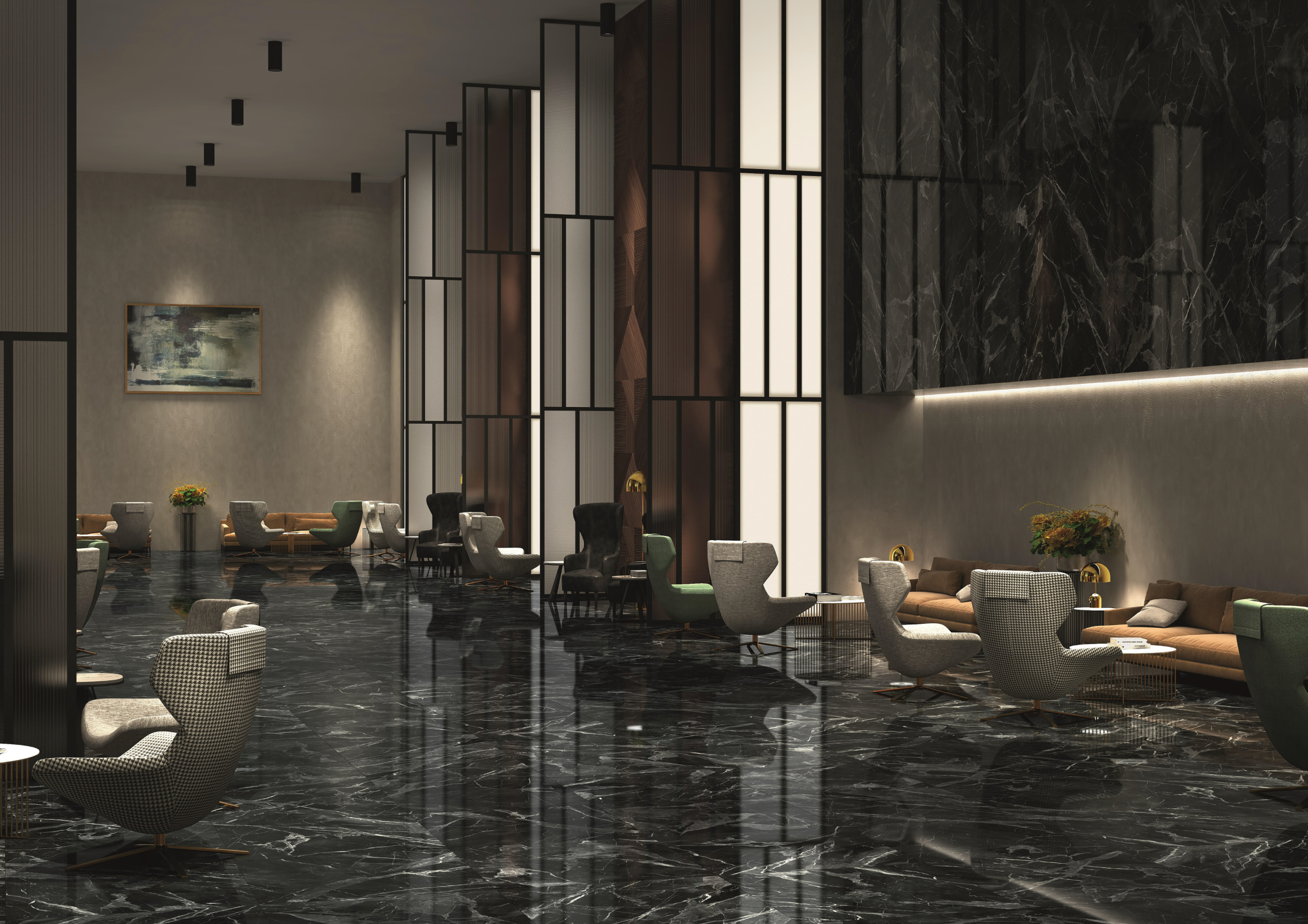 Porzellanplatte XXL Caravaggio Antracita – 120 × 260 cm – 3,12 m² – 49,95€/m² 