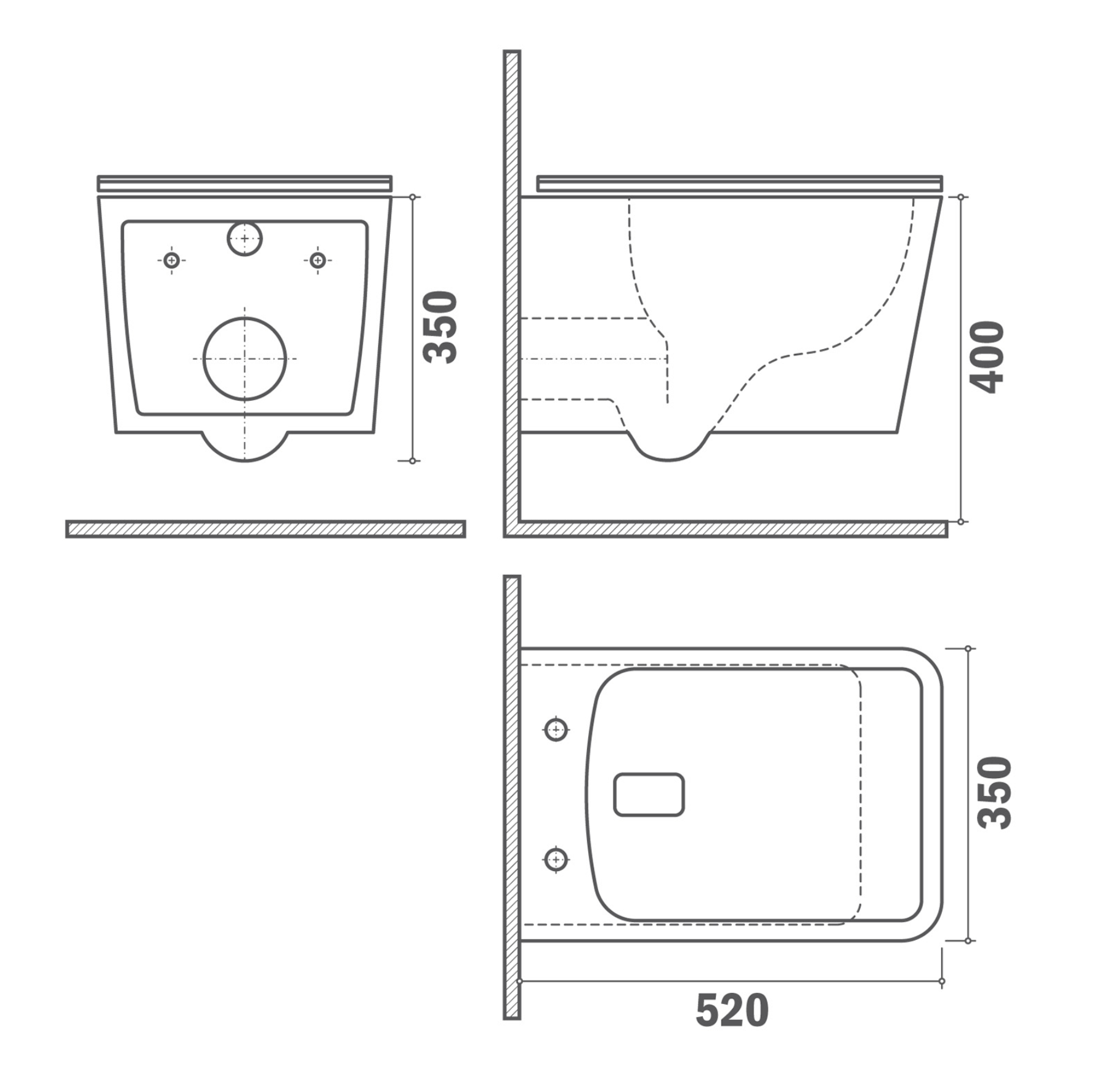 WC suspendus – TEKA FORMENTERA – Horizontal