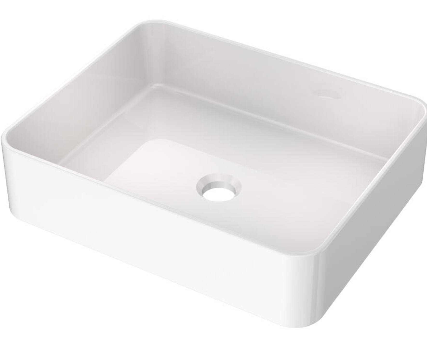 Aufsatzwaschbecken – Rechteckig 47×36 cm – Weiß –