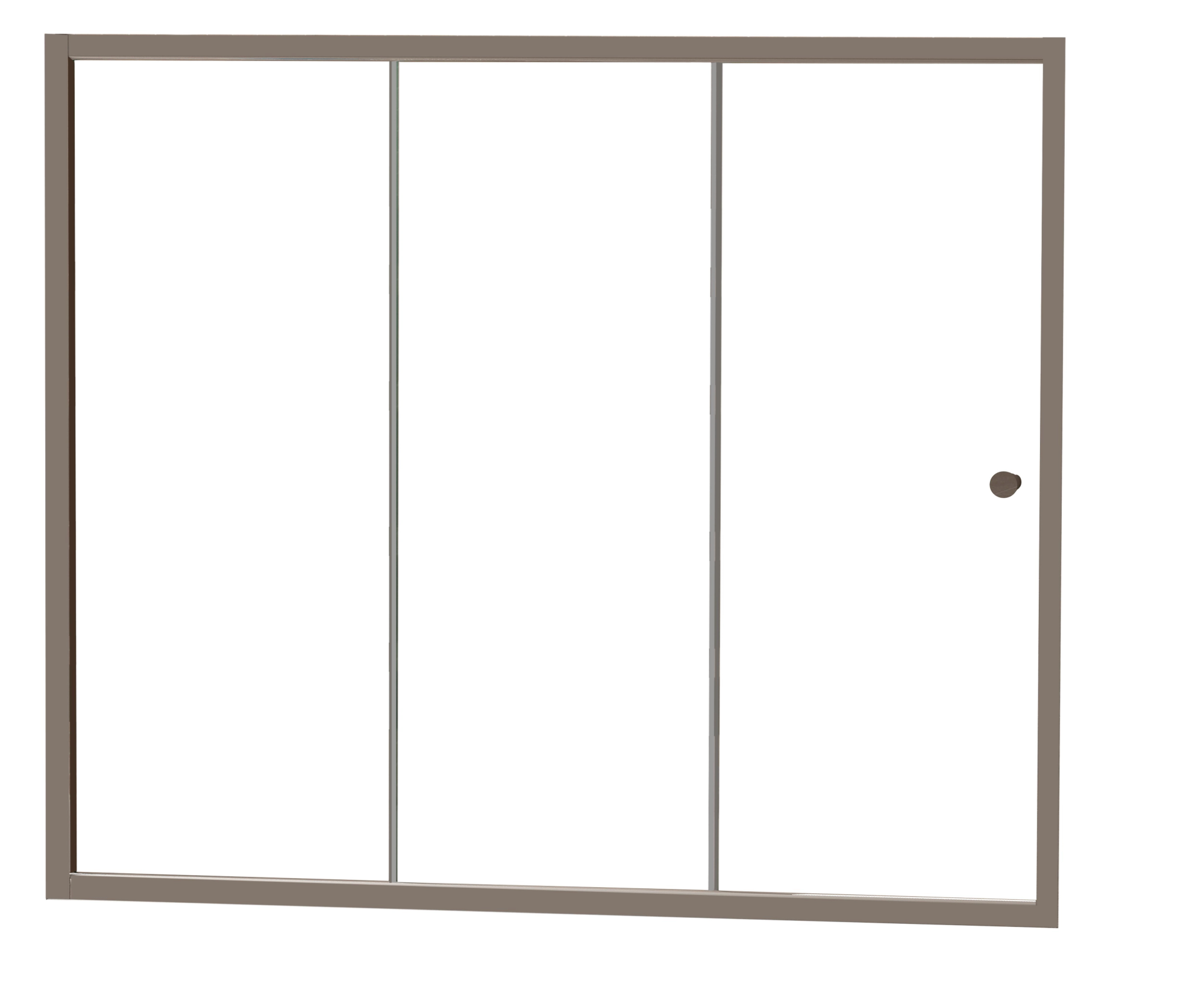 Detroit bathtub folding screen 170 cm – 3 sliding doors – chrome