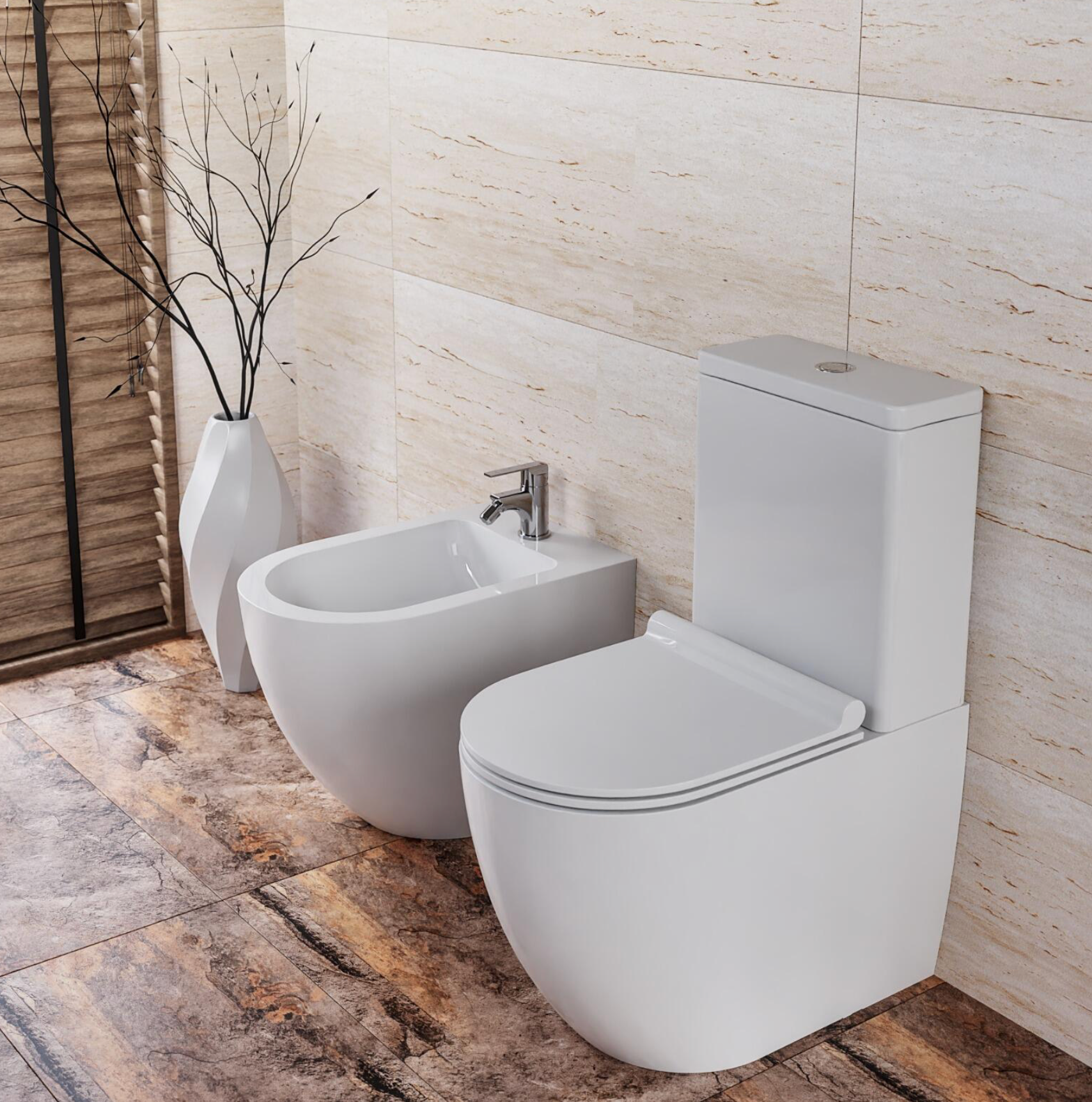 TEKA MANACOR complete toilet package – floor-mounted – dual outlet