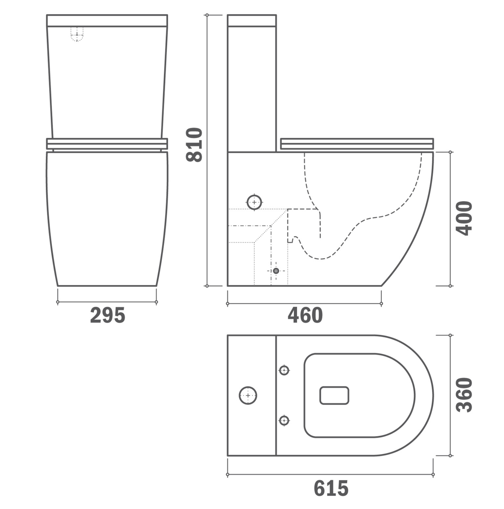 WC-Komplettpack TEKA MANACOR – Bodenstehend – Dual-Ausgang