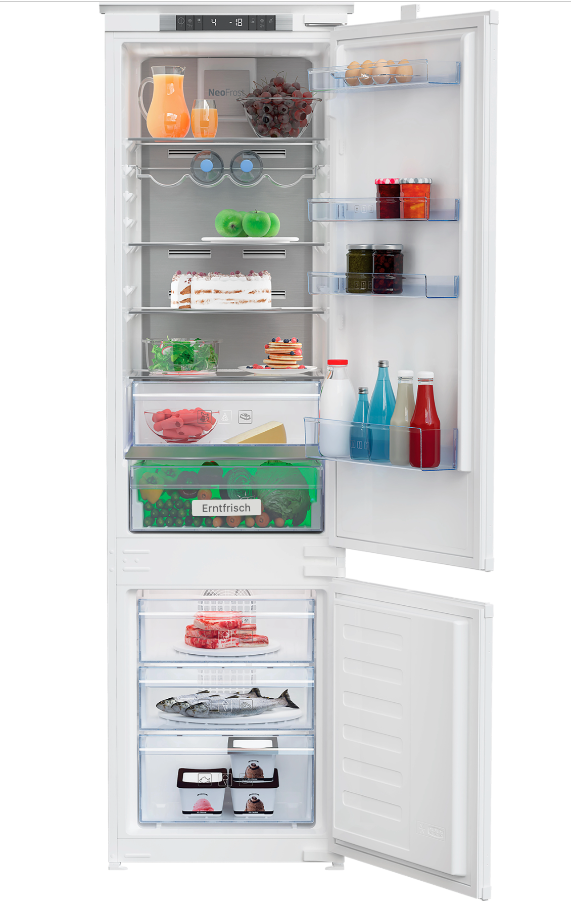 Beko BCNA306E4SN built-in combination refrigerator – 193.5 × 54 × 54.5 cm – 306 l
