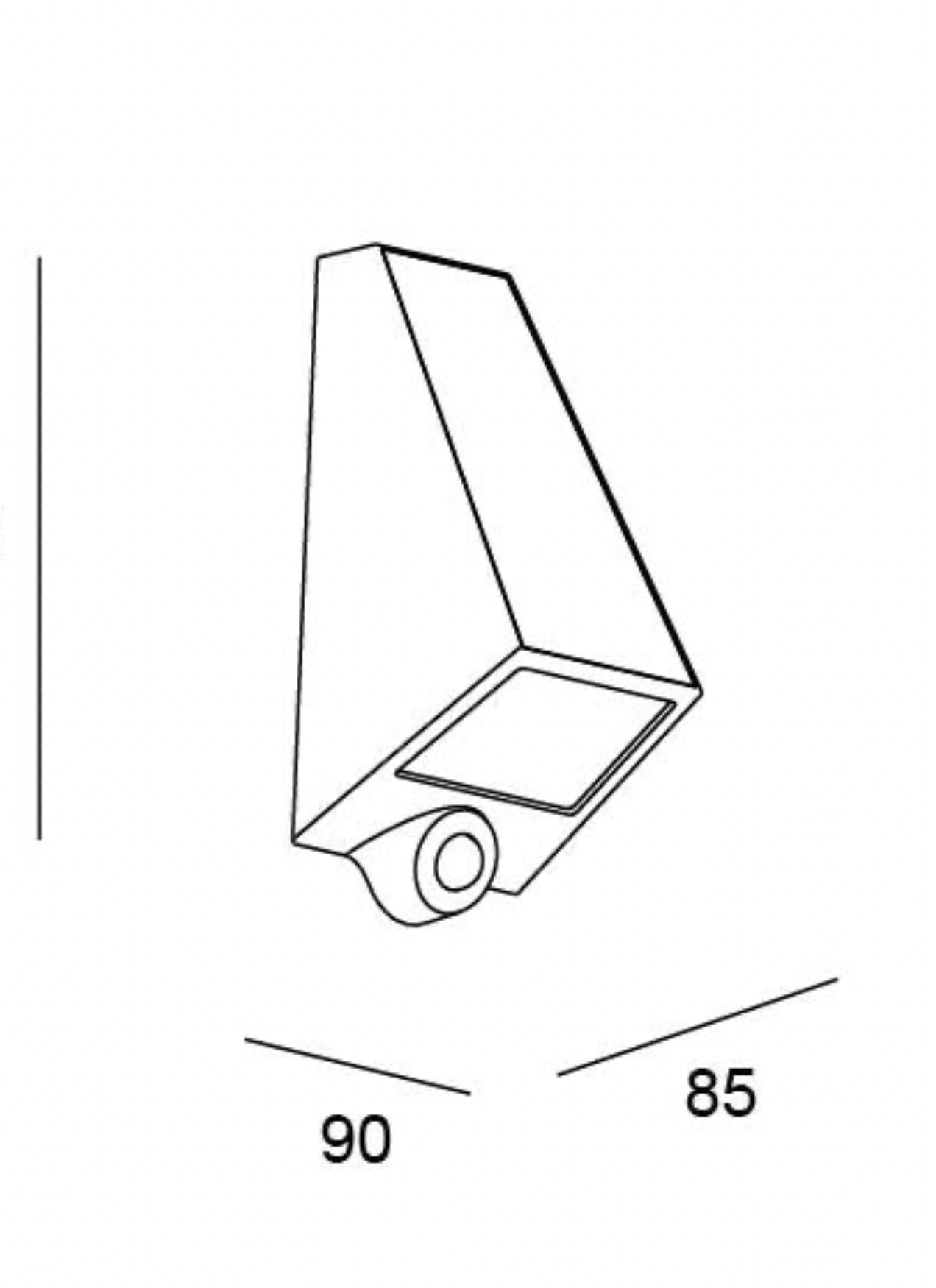 NOGAL solar wall light – 19.2 × 9 × 8.5 cm
