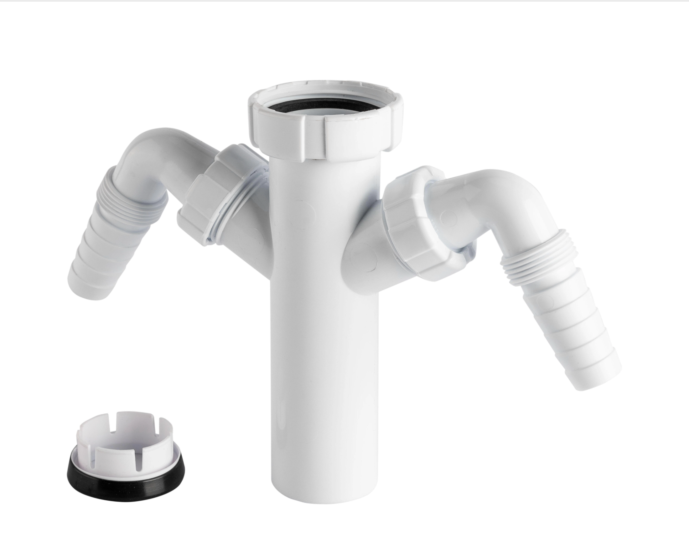 Washing machine T-piece, double