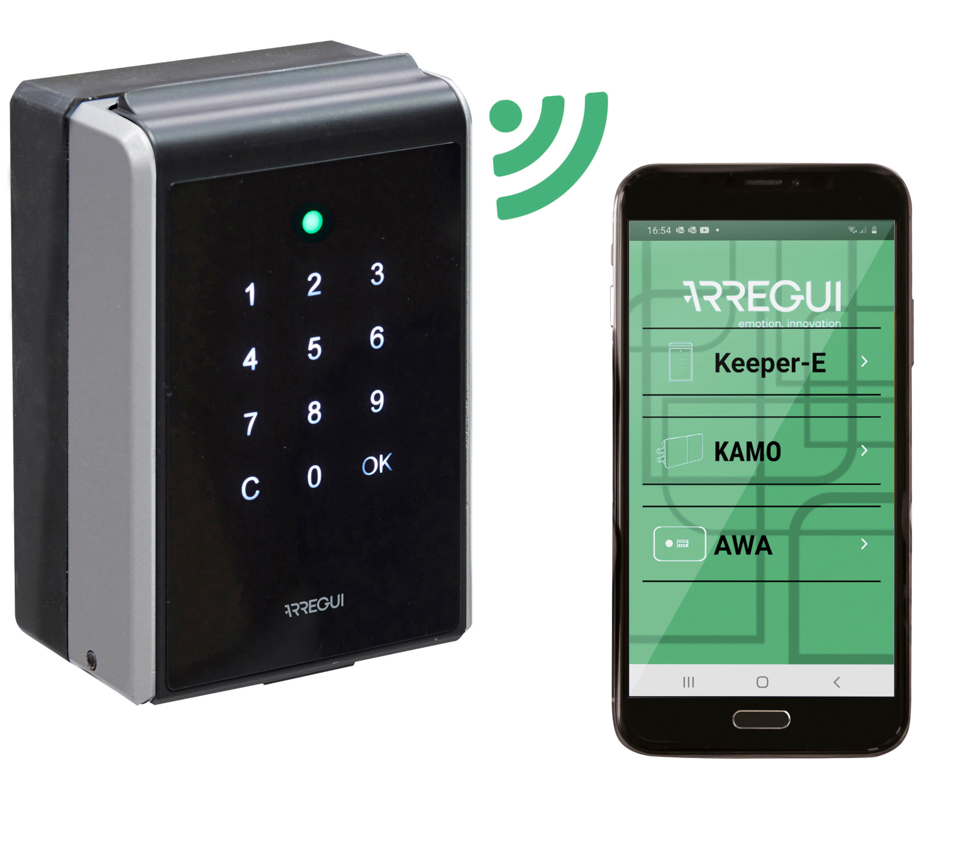 KEEPER‑E electronic key safe – Silver (Plata) – 38 × 12 × 8 cm