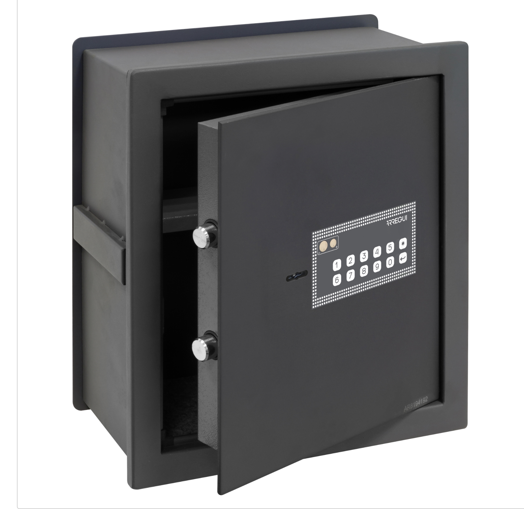 ARREGUI built-in safe – 10–21 liters – approx. 38 × 27 × 15–22 cm