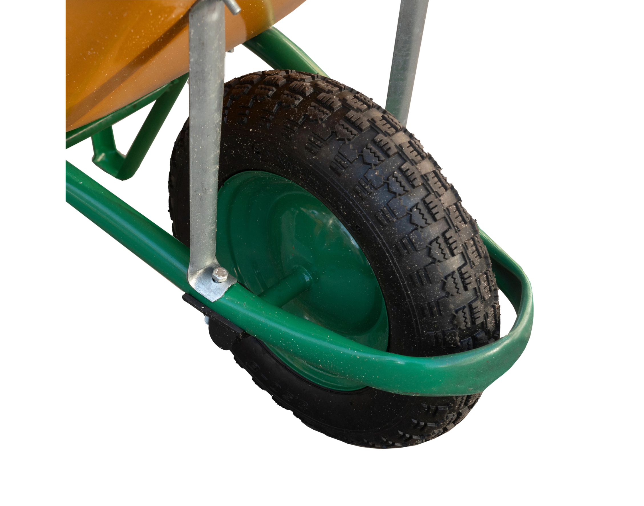 Construction site trolley 90 L – yellow powder-coated