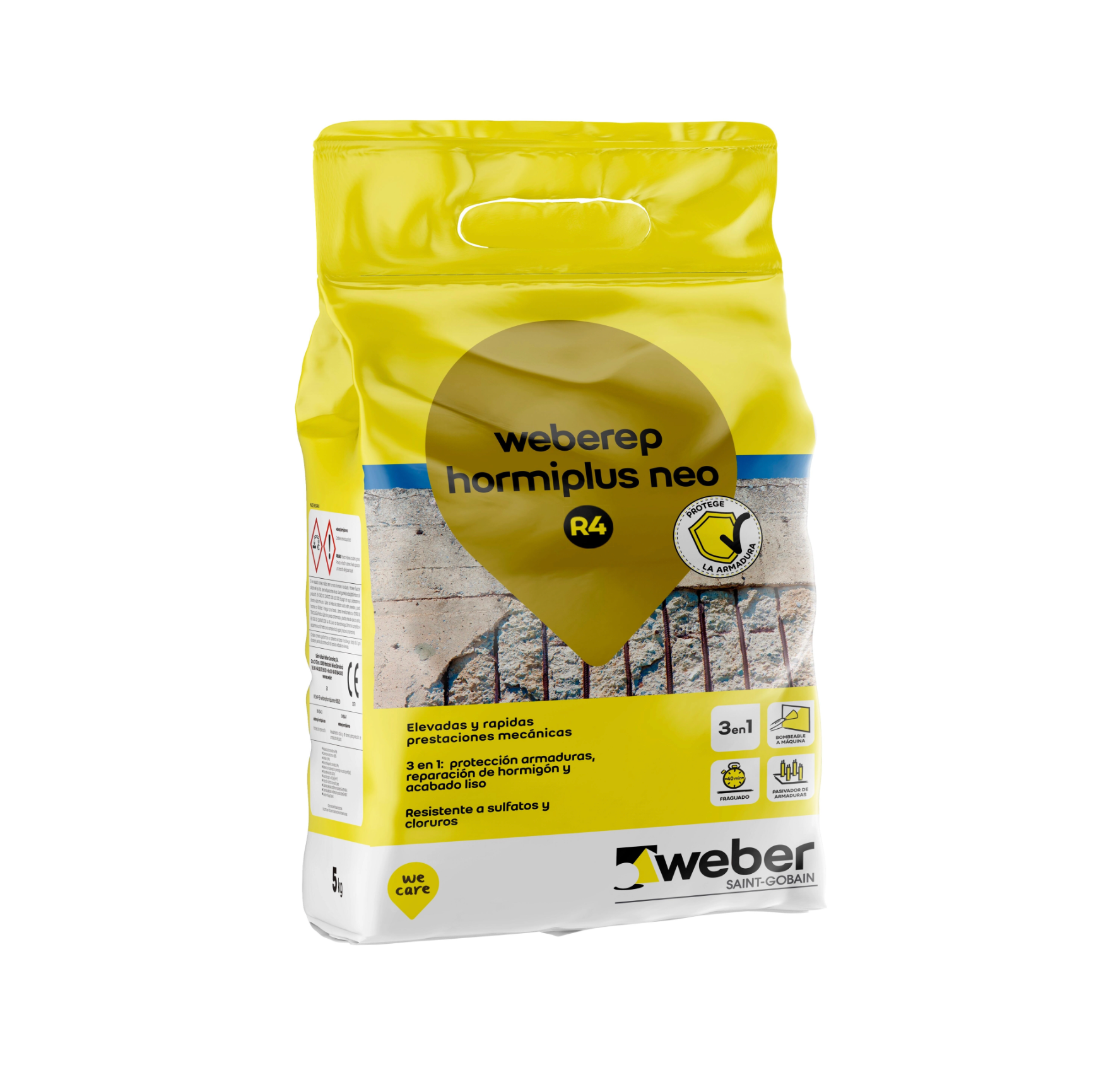 Struktur-Reparaturmörtel Weberep Hormiplus Neo – 5 kg Beutel (R4)