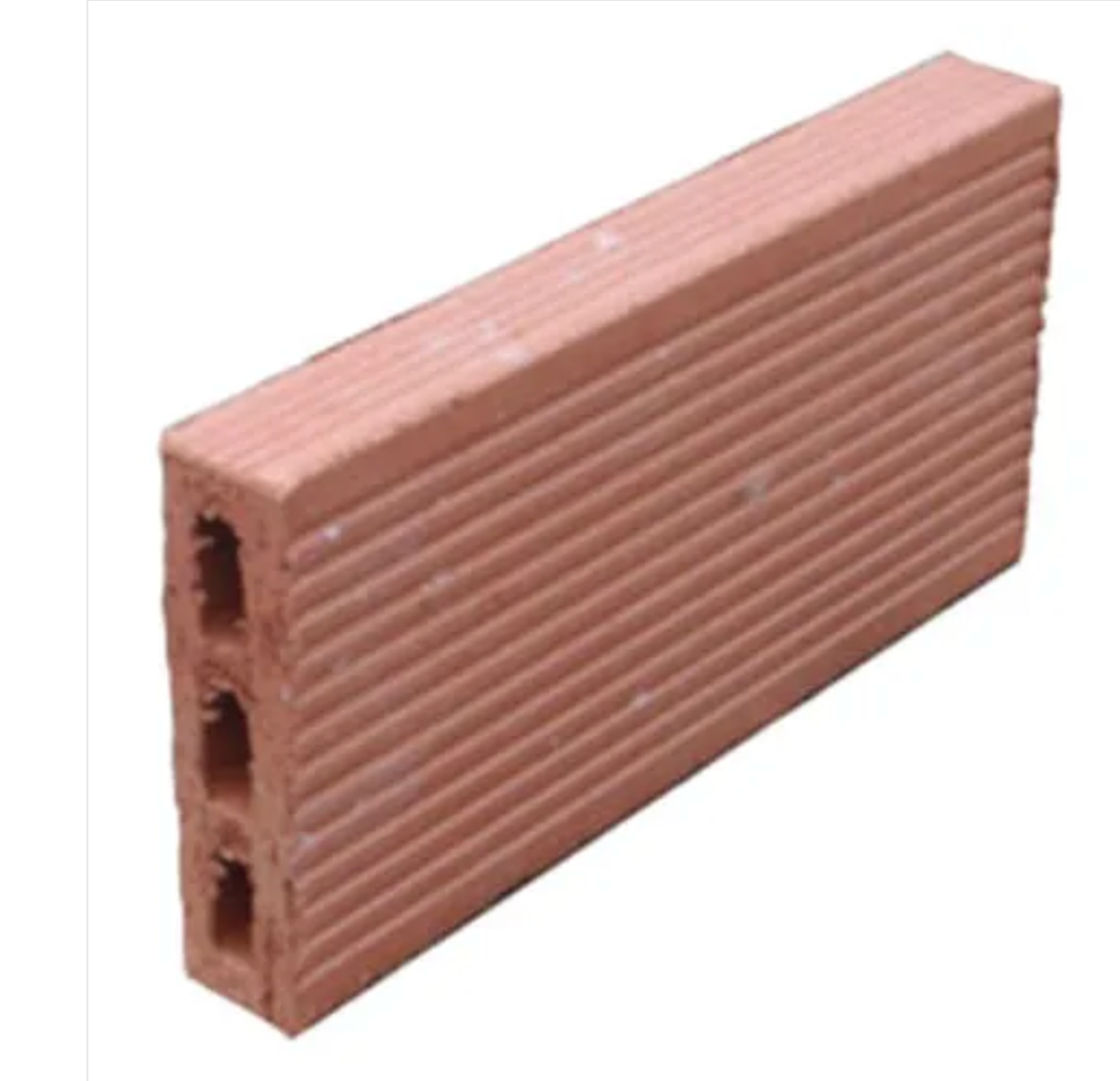 Einfacher hohler Ziegelstein für die Herstellung von nicht tragenden Wänden und Trasdosados 24x12x2 cm