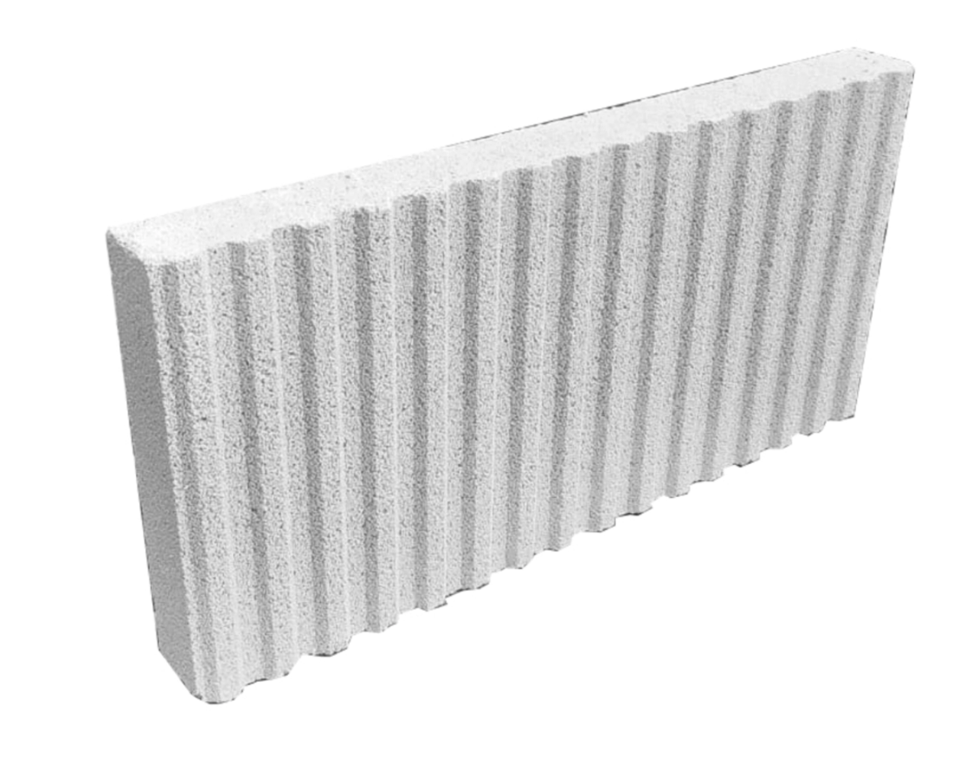 Beton-Mauerabdeckplatte T‑Kante – Weiß, 50 × 24,5 × 5 cm