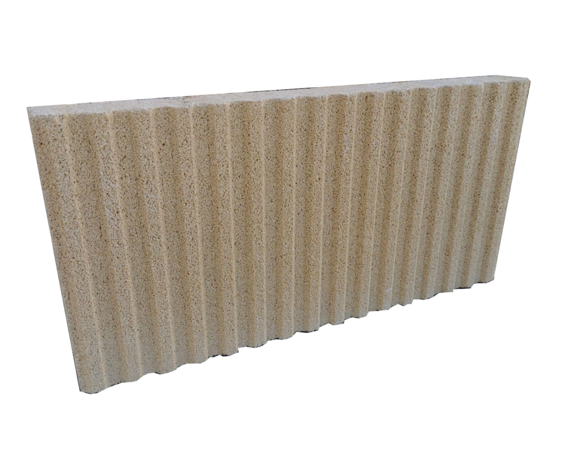 Beton-Mauerabdeckplatte T‑Kante – Creme, 50 × 24,5 × 5 cm