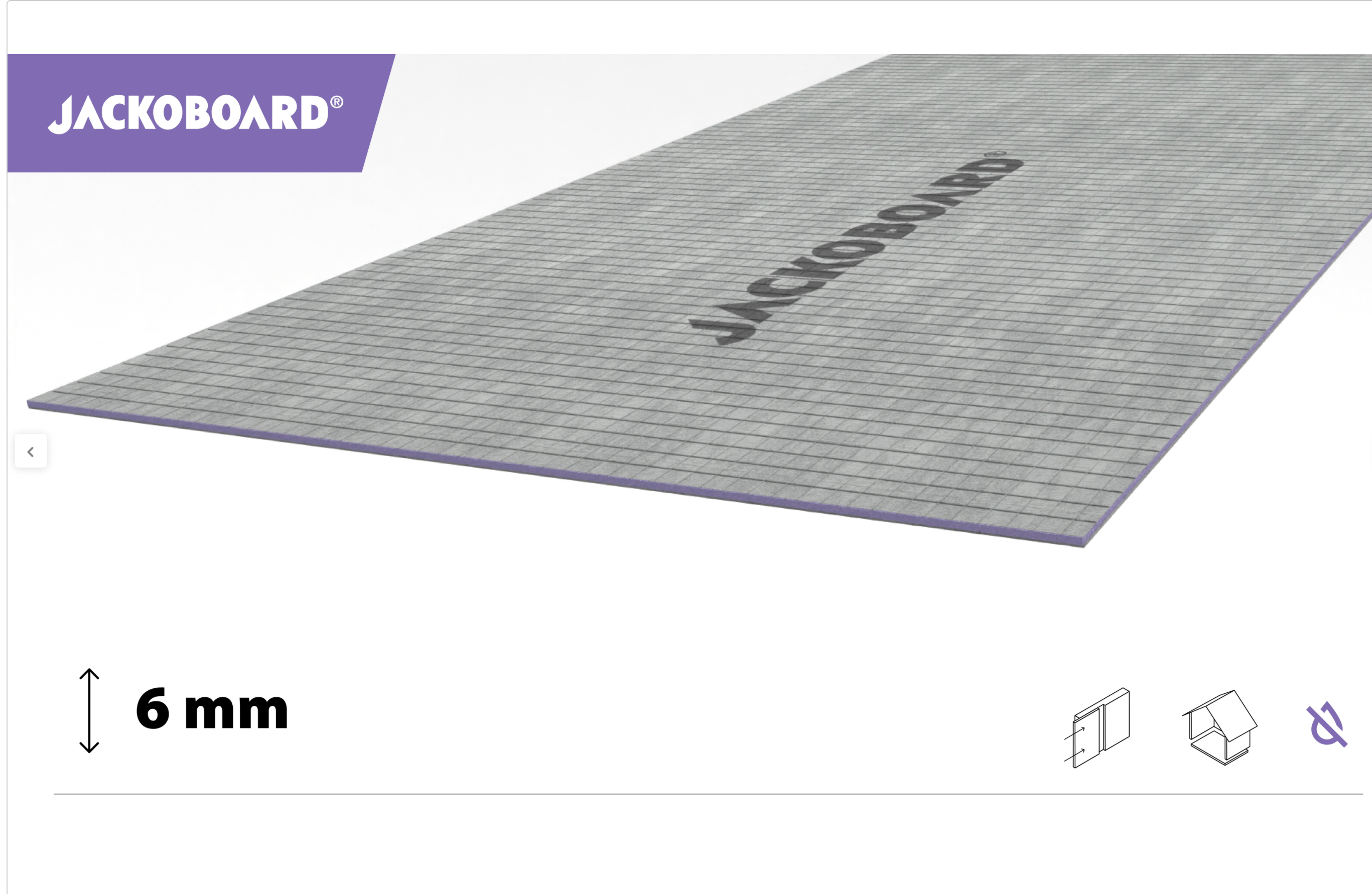 XPS-Bauplatte Jackoboard® Plano – 1 300 × 600 × 6 mm – 12,37 €/m²