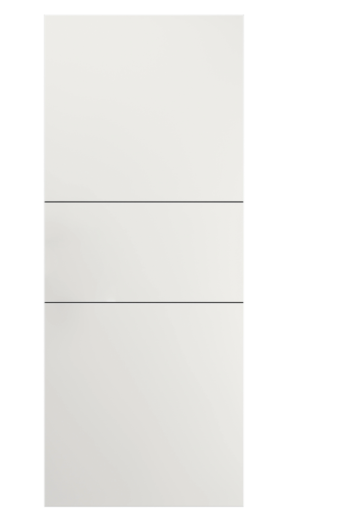 Türblatt weiß lackiert mit schwarzem Kantenfinish – 72,5 cm