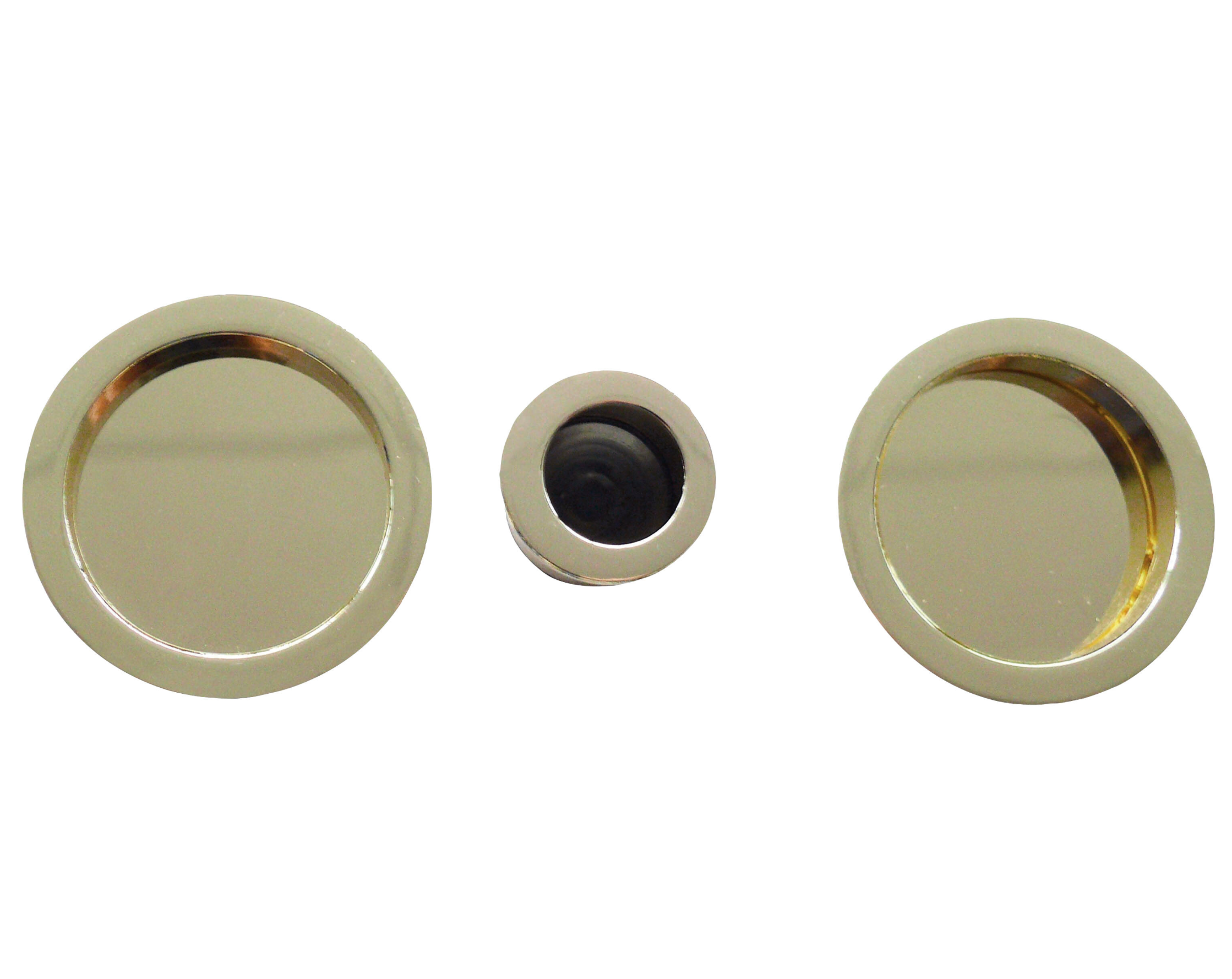 Griff & Öffnungszug für Schiebetür – satiniertes Messing‑Finish