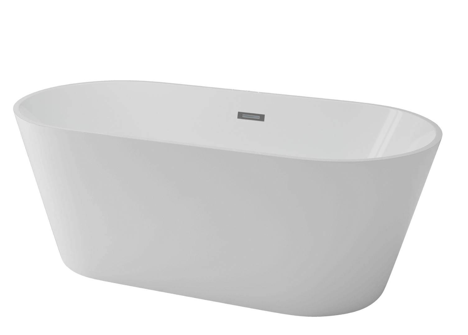 Oval bathtub “Nassau” – acrylic, 150 × 76 cm, freestanding
