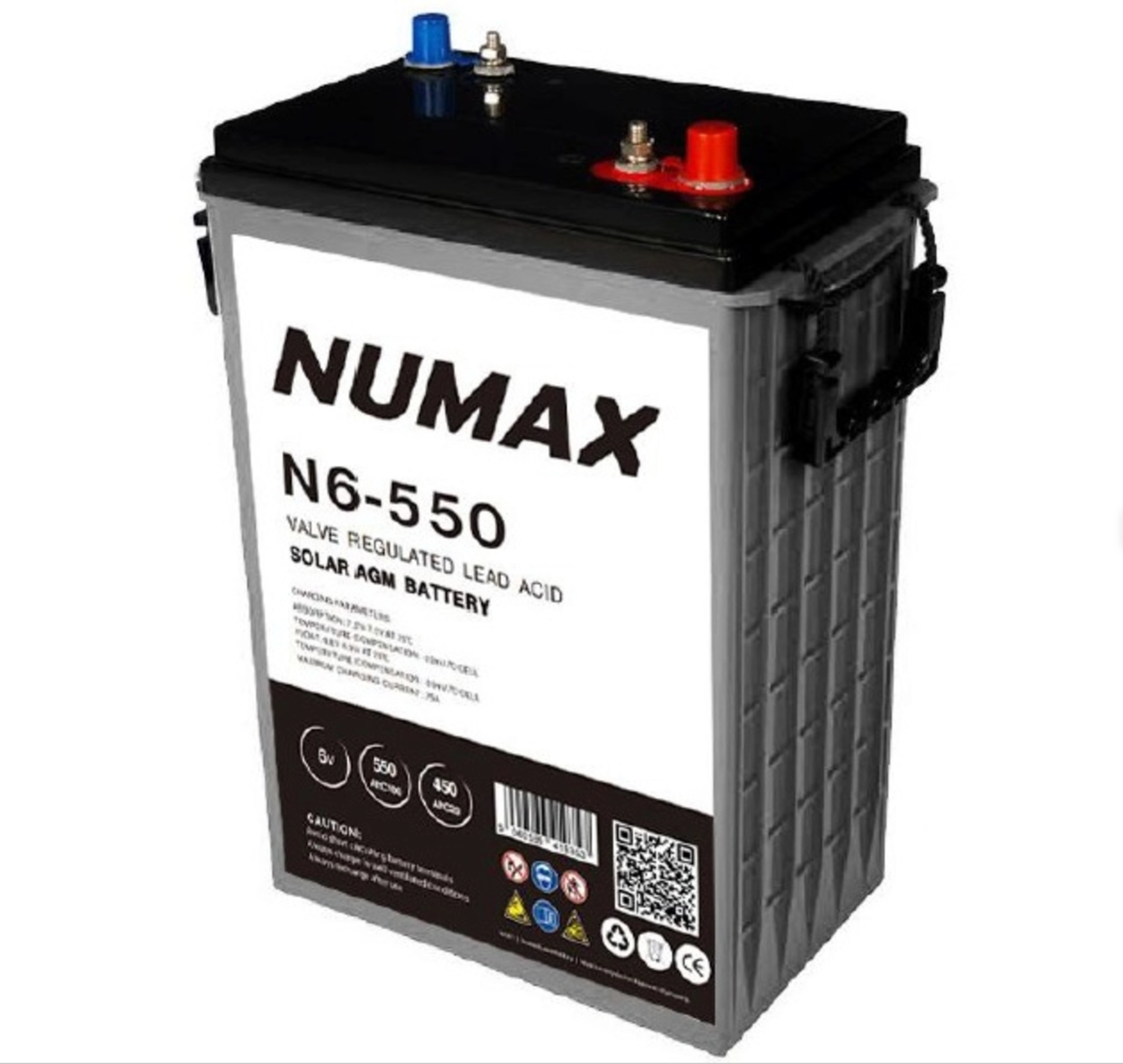 Numax AGM lead battery – 6 V / 550 Ah C100