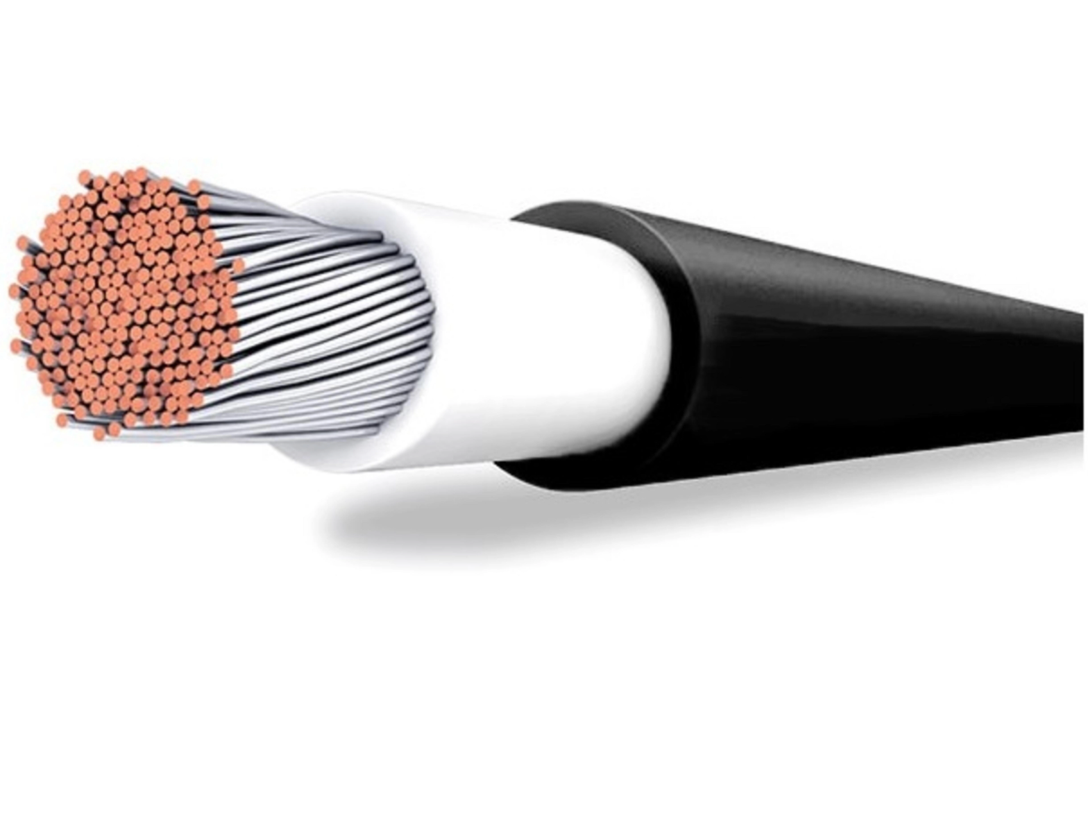 H1Z2Z2‑K Solar cable .-1m, black (per meter), halogen-free