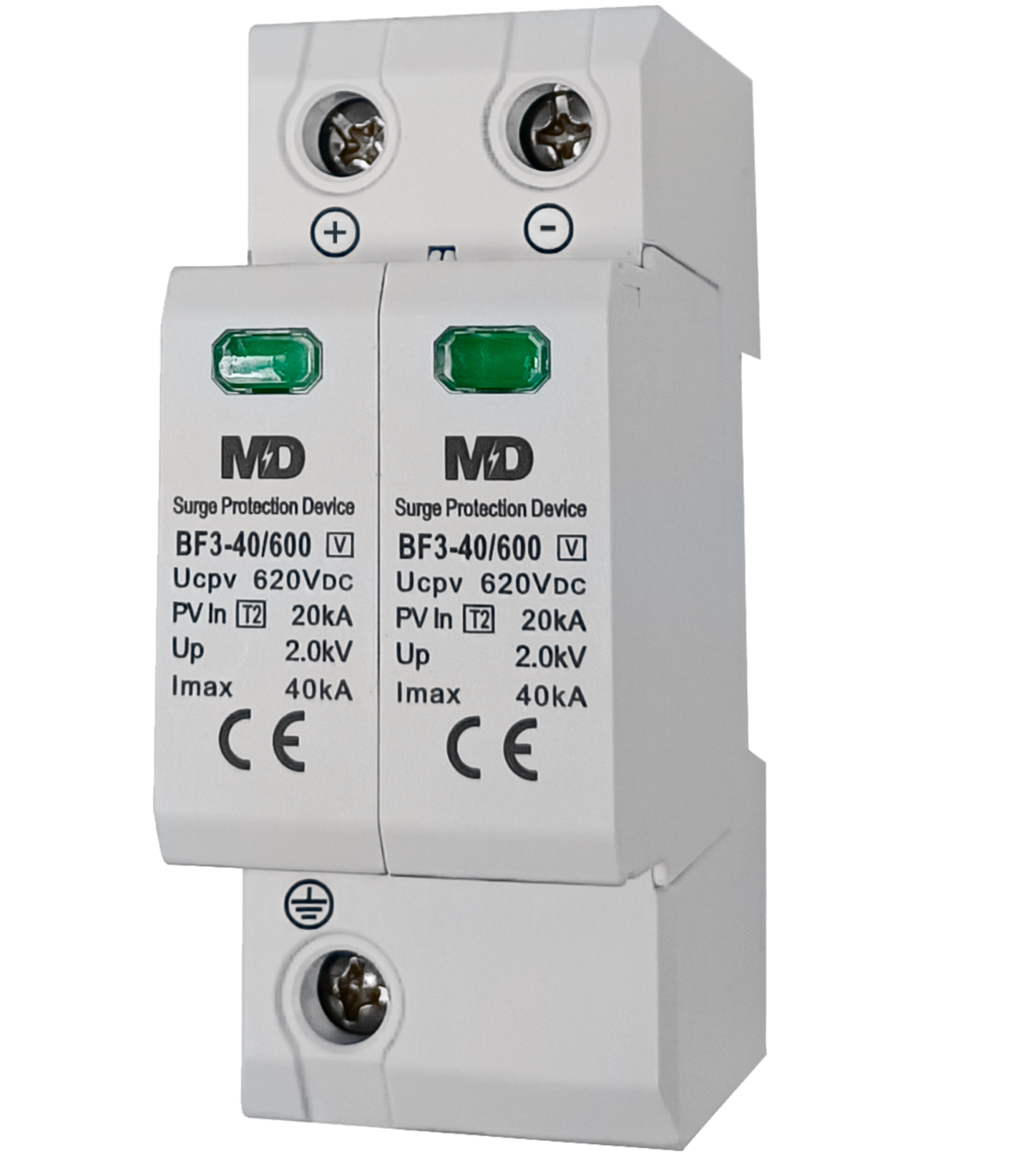 Surge protection device 40 kA, 600 V DC – Type 2, for PV systems