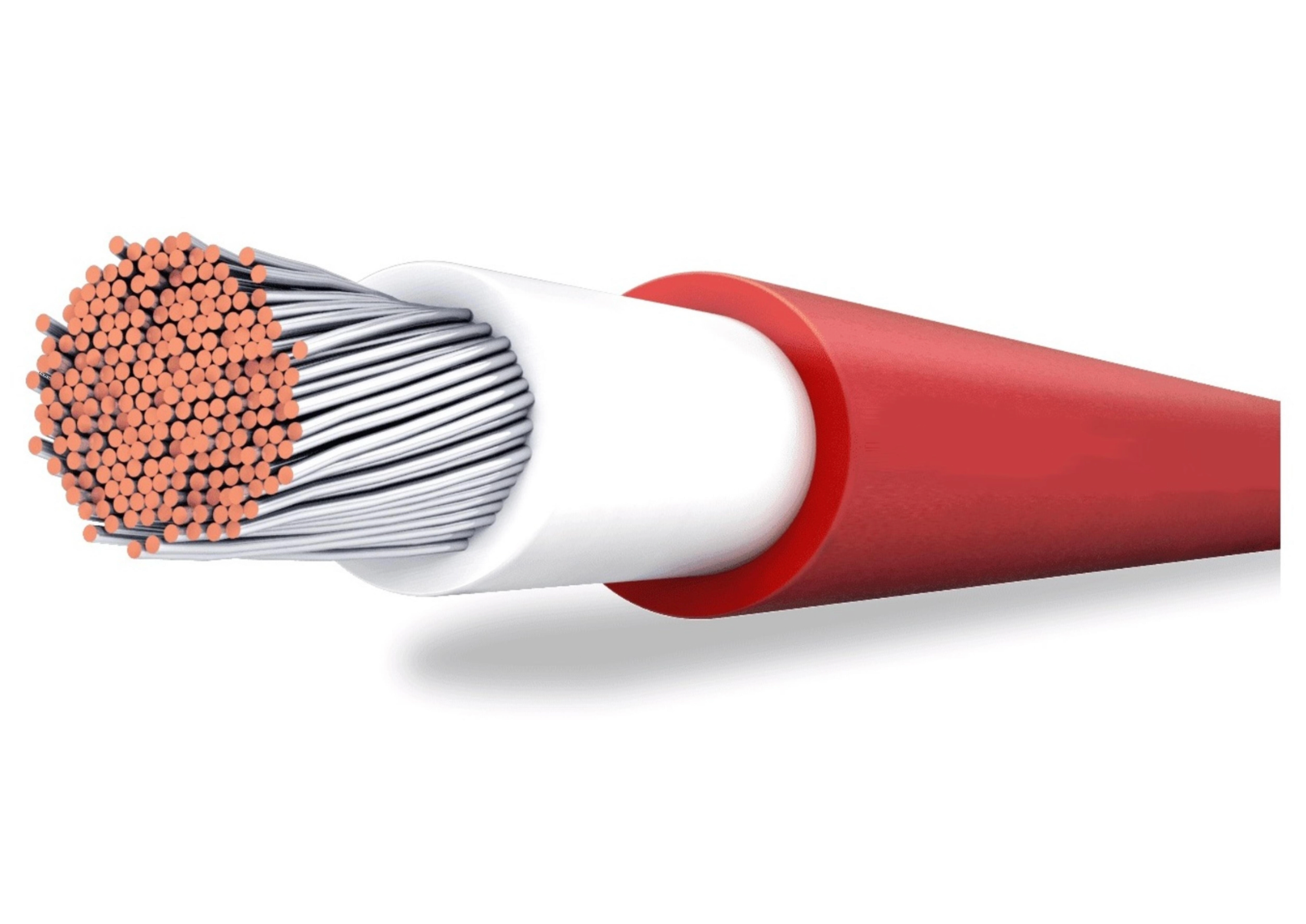 H1Z2Z2‑K Solar cable – 16 mm², red (per meter), halogen-free