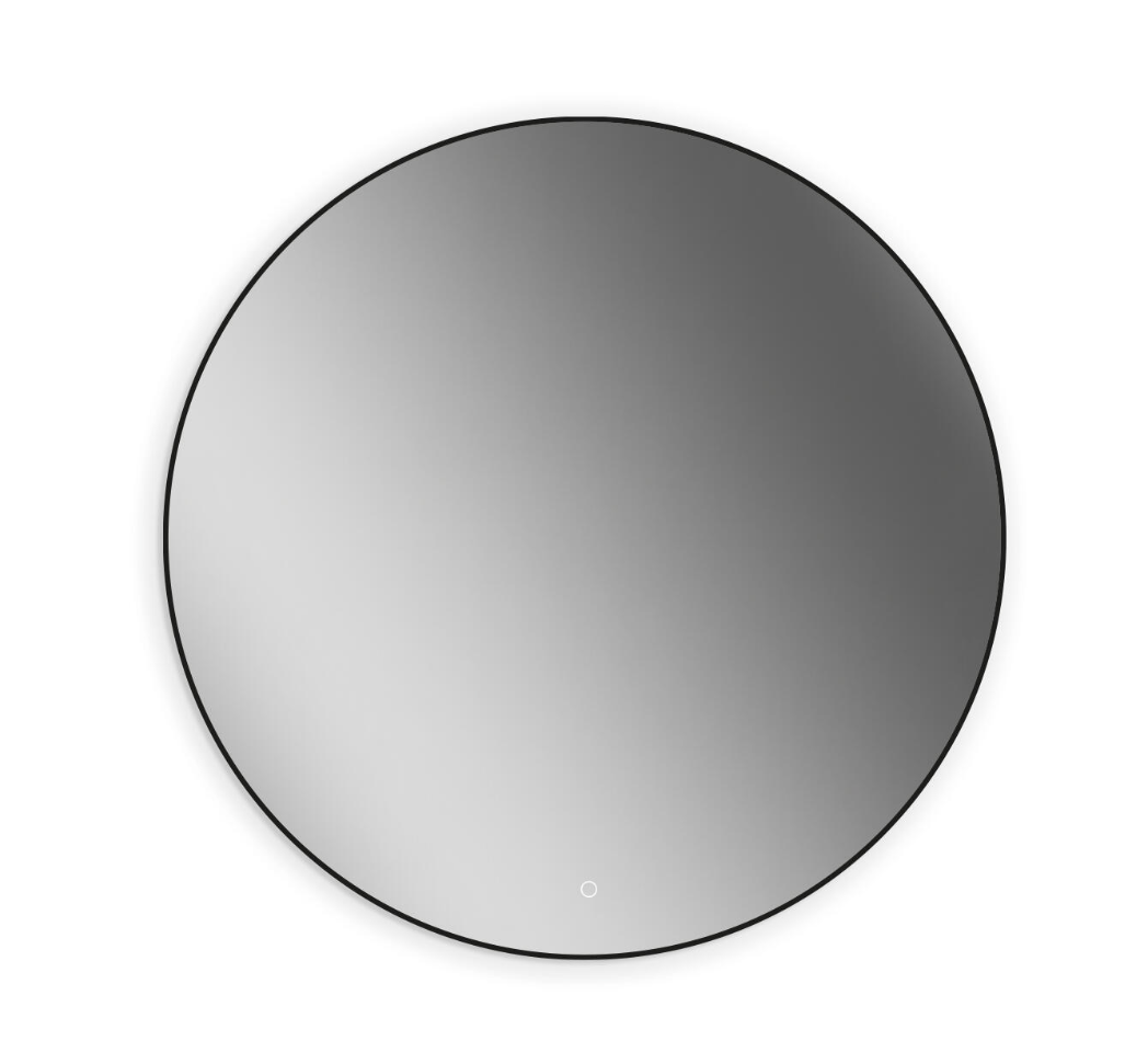 Round LED mirror Miami – Ø 80 cm – Black – Sensor touch