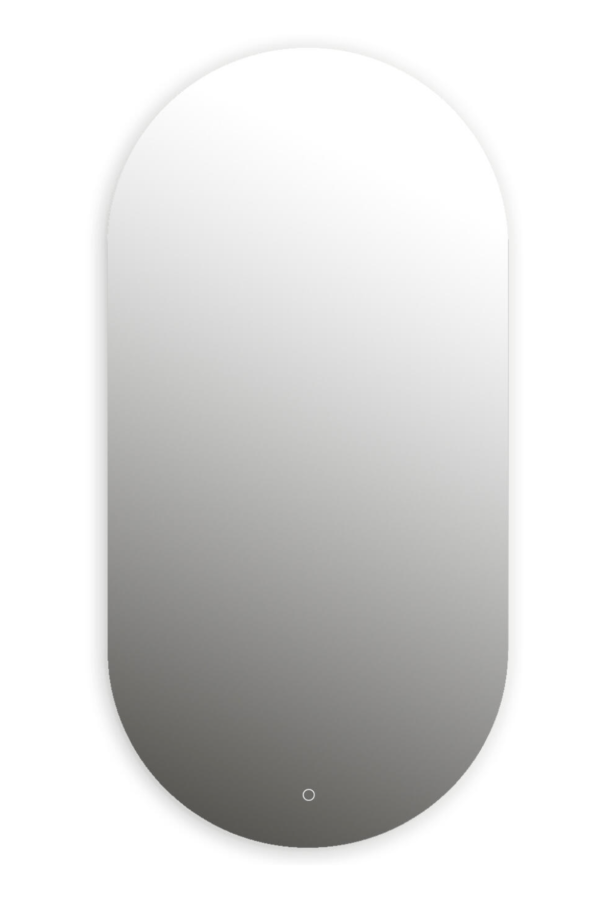 Bathroom mirror with LED light LED 45x90 cm stainless steel – touch sensor,