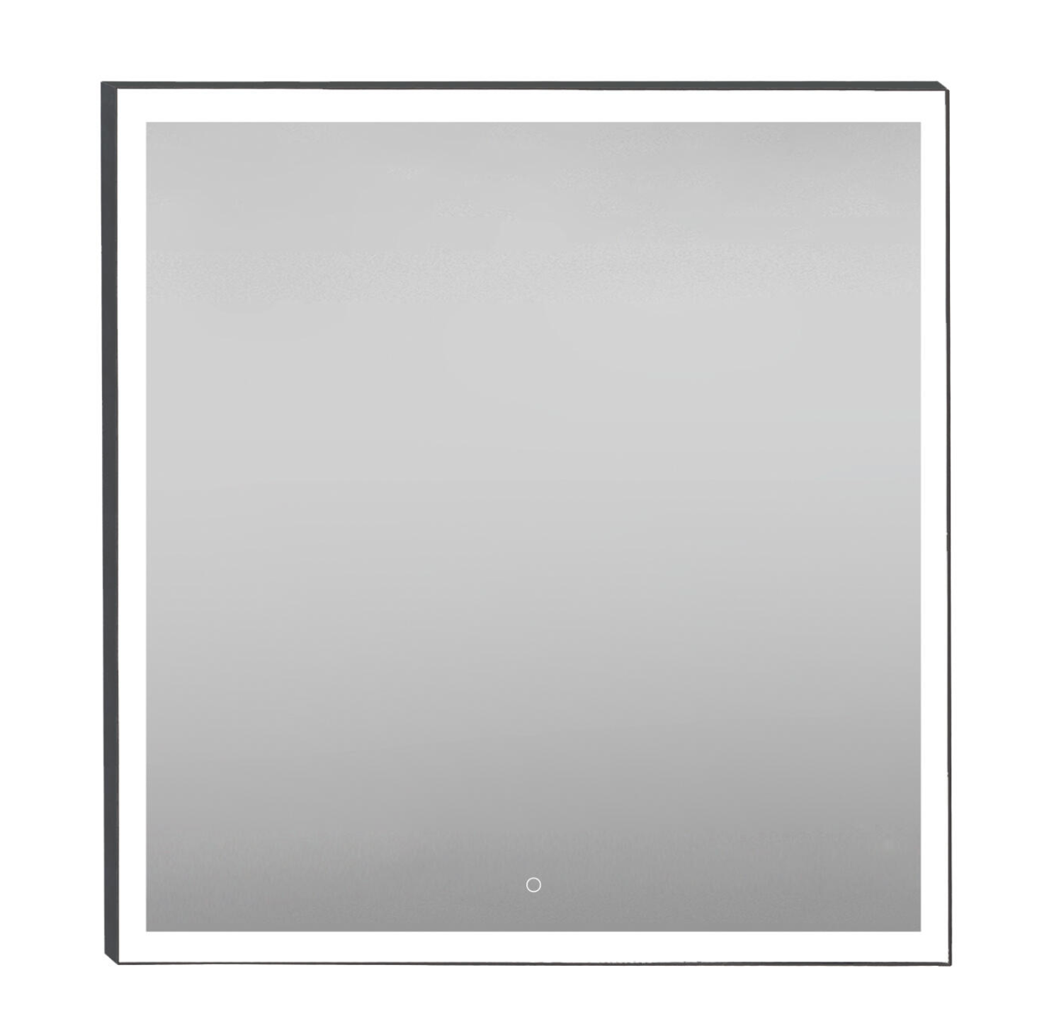 BATHROOM MIRROR WITH LED LIGHT BCN 80X80CM BLACK