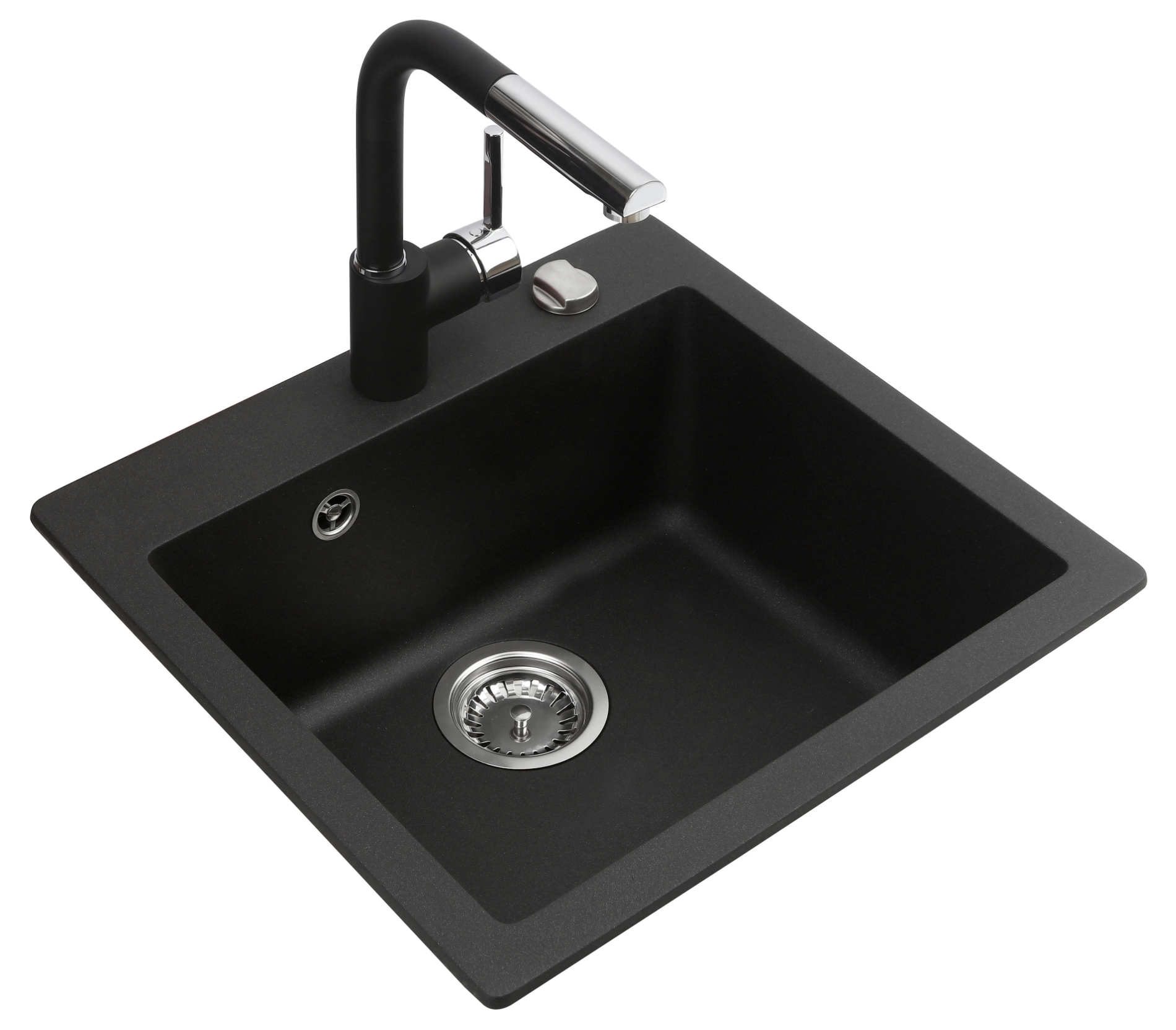 Teka Resina kitchen sink, 1 bowl – Black – 49 × 45.5 × 19 cm