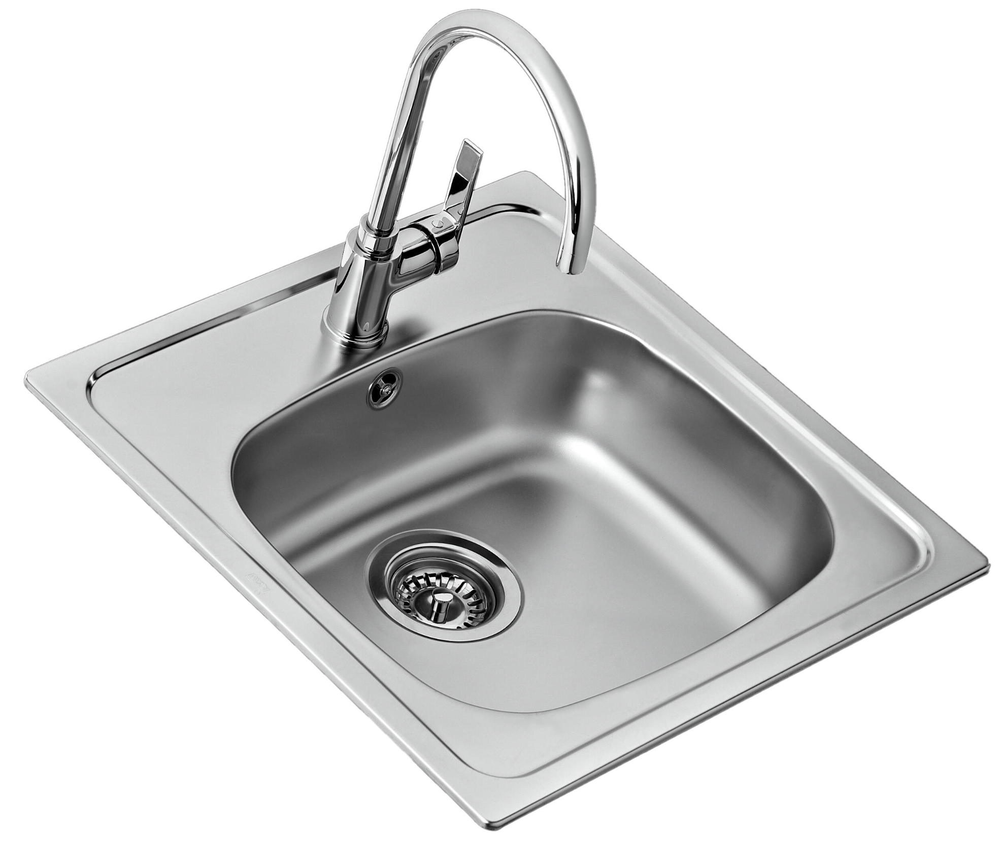 Teka kitchen sink, 1 bowl – 18/10 stainless steel – 50 × 51 × 15 cm