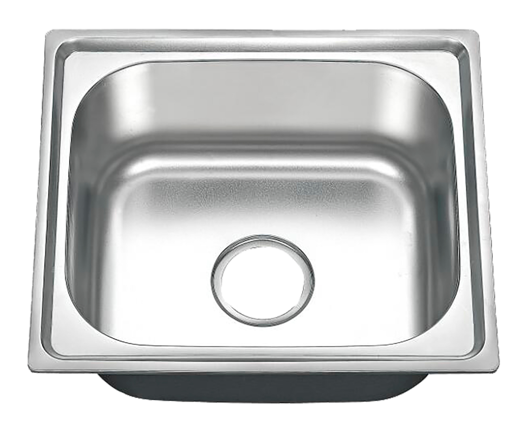 Stainless steel kitchen sink, 1 bowl – stainless steel – 46 × 40 × 20 cm