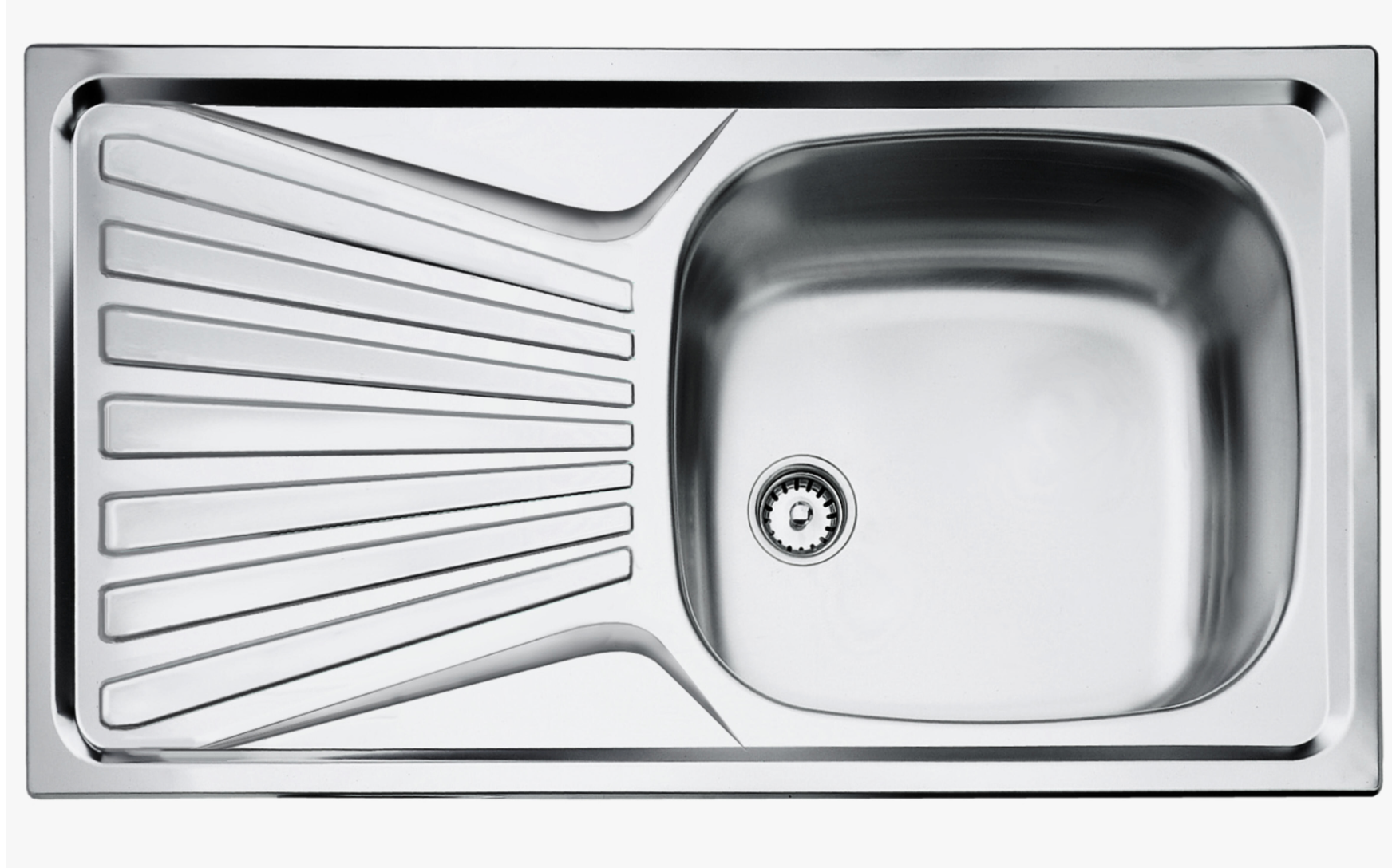 TEKA kitchen sink, 1 single bowl with drainer – 18/10 stainless steel – 78 × 43.5 × 14.6 cm