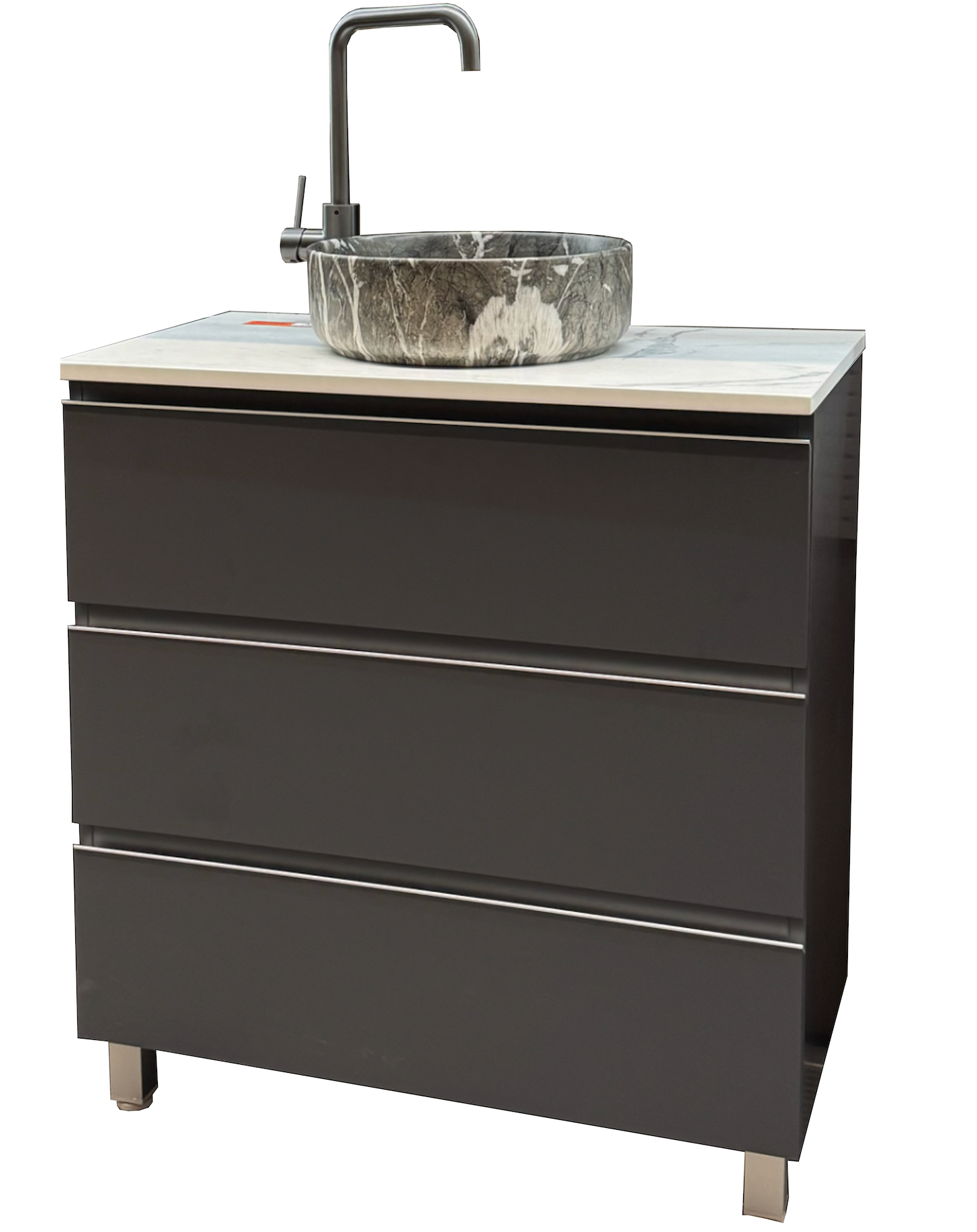 Bathroom cabinet Atlantis bathroom module – Anthracite Matt – 3 drawers – 80 × 45 × 75 cm