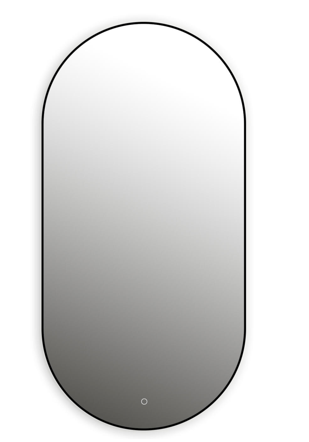 Emma LED bathroom mirror – 45 × 90 cm – Black