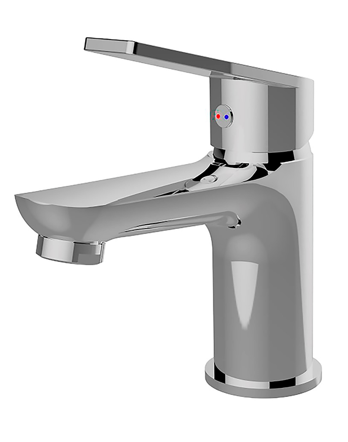 Drake C3 single-lever basin mixer – chrome – brass & zamak