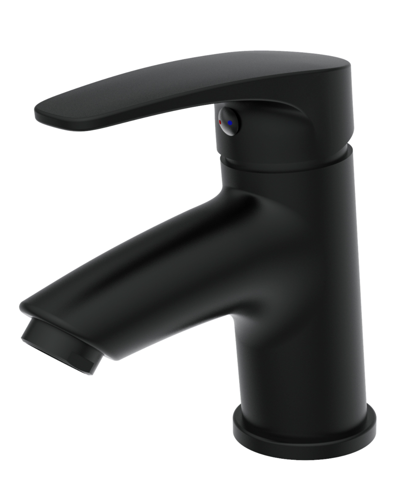 Ponds single-lever basin mixer – Matt black – Brass