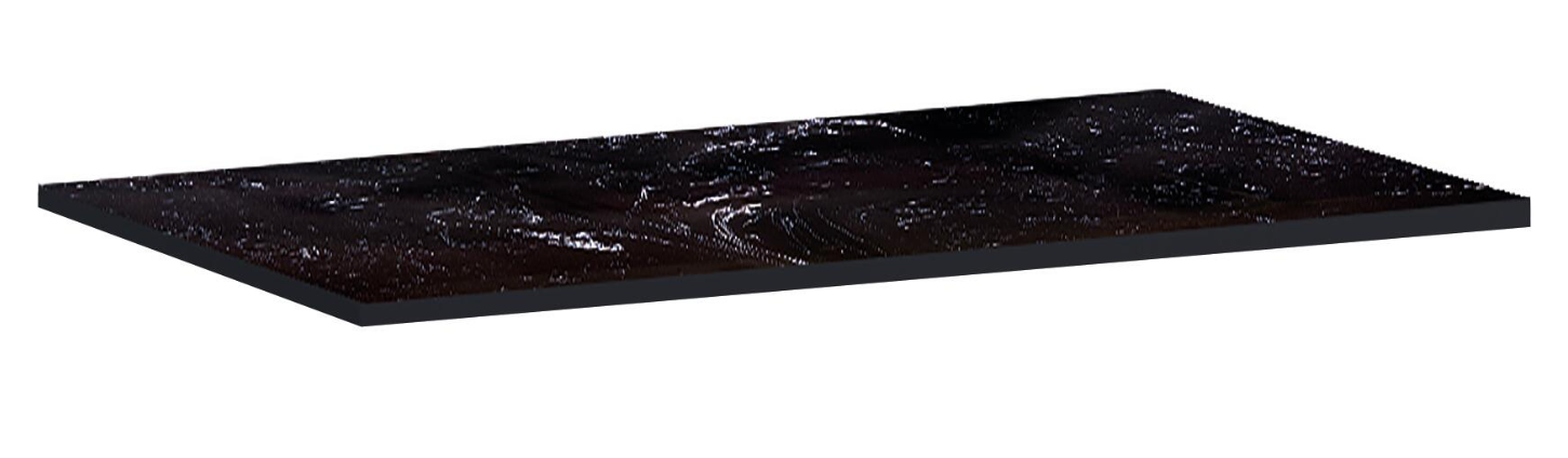 Amsterdam bathroom set Ø 80 cm + countertop washbasin + stone slab 80 × 46 cm – mirror, basin & countertop + vanity unit