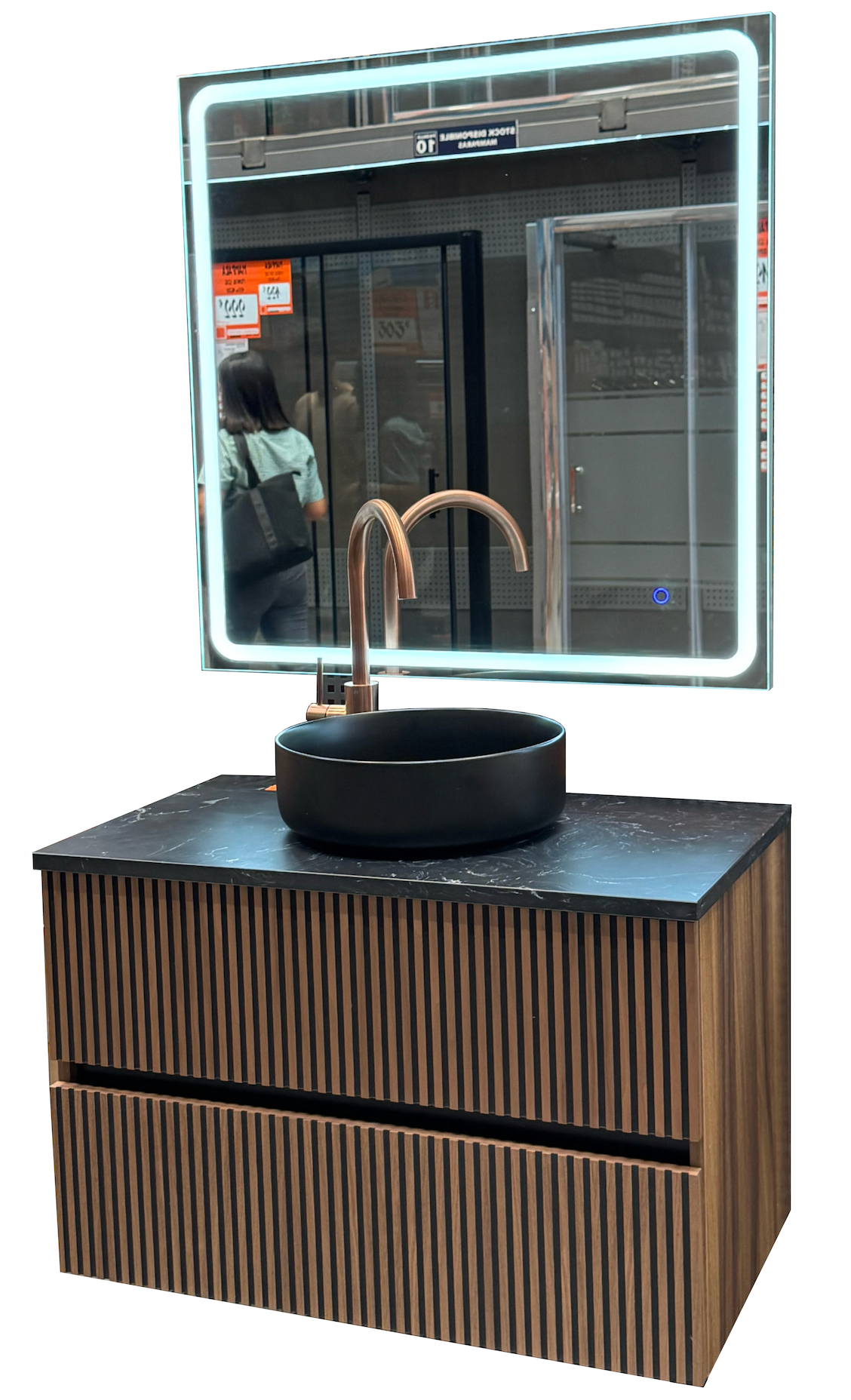 Luxembourg complete bathroom set  Stone countertop +  mirror & base cabinet