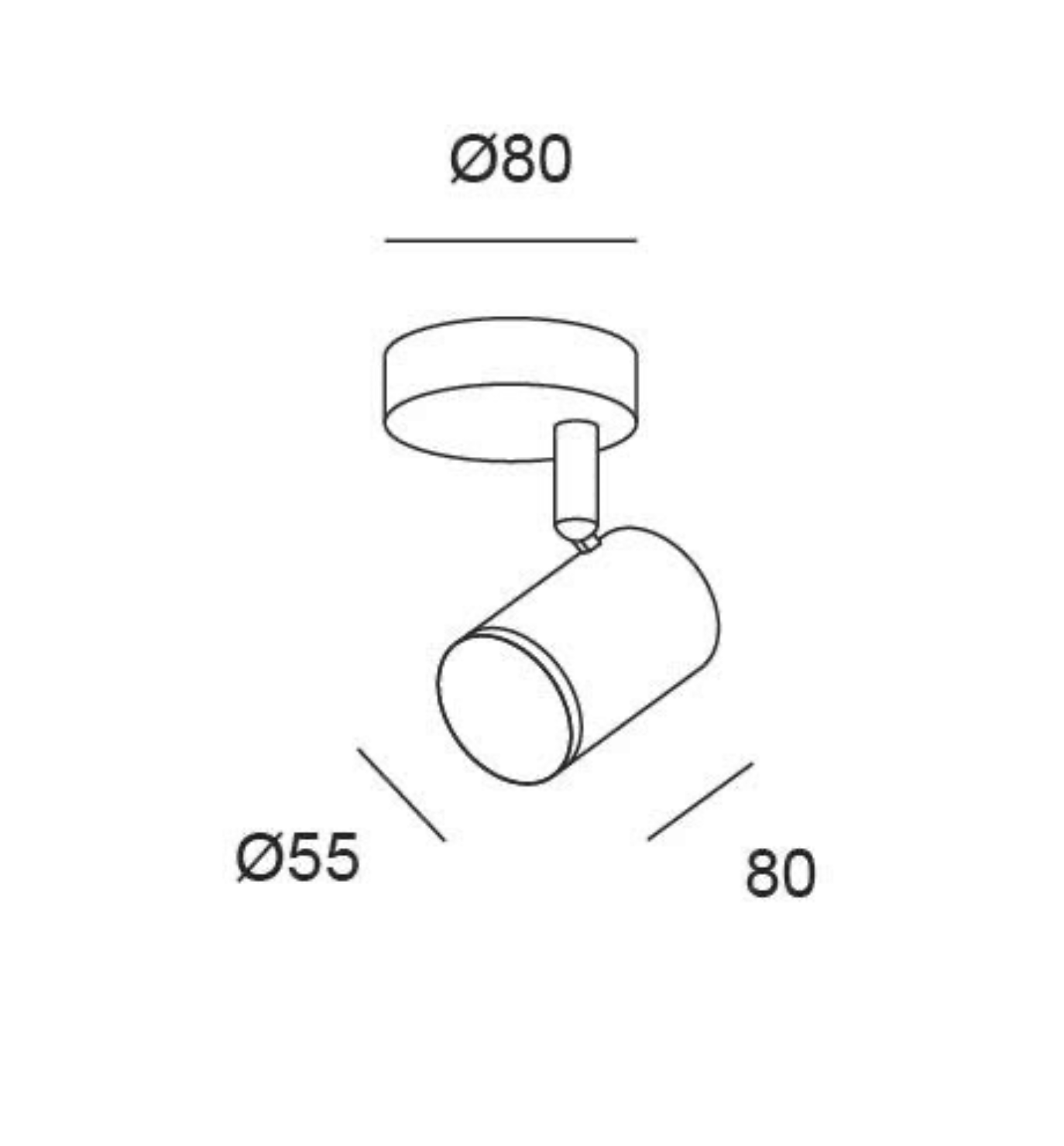Artic 5.7 W single spotlight – neutral white – IP20 – Ø 8 × 8 cm