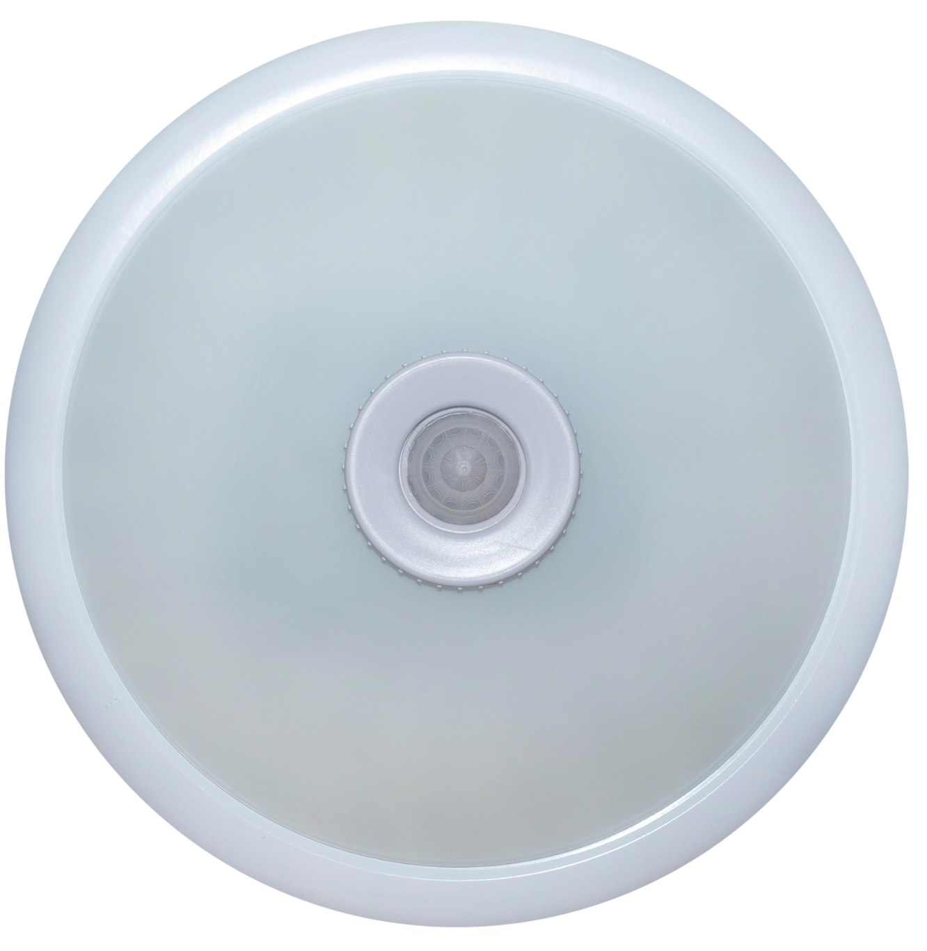 Round LED ceiling light, 29 cm, 40 W, E27, IP20 – with integrated motion sensor