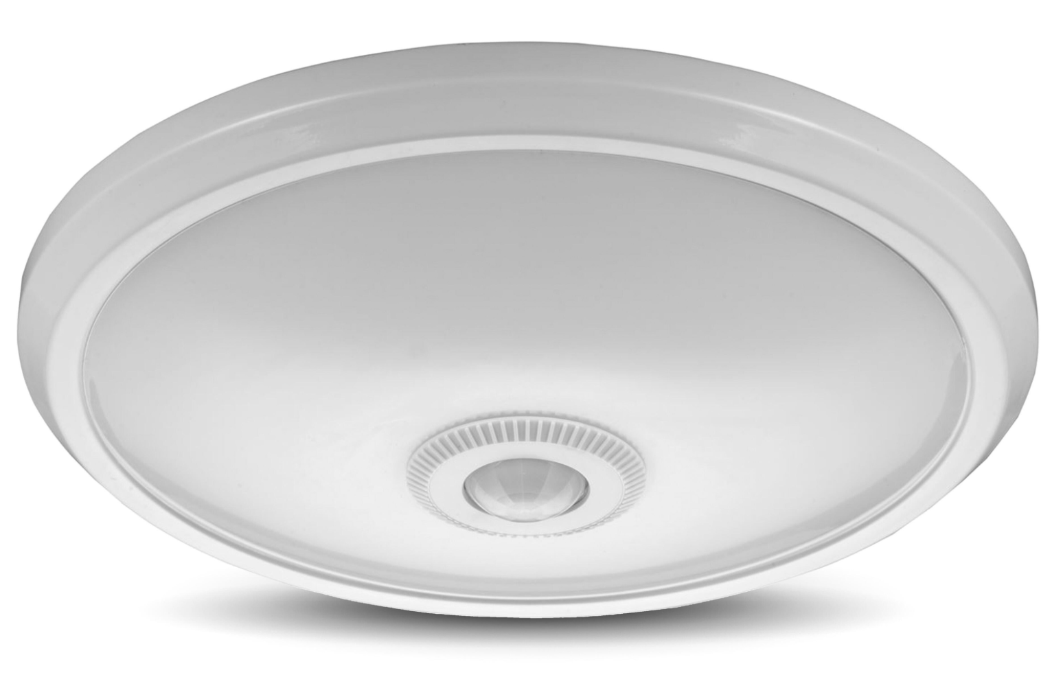 LED ceiling light, round, 30 cm, 16 W, 1100 lm, IP20 – with integrated motion sensor