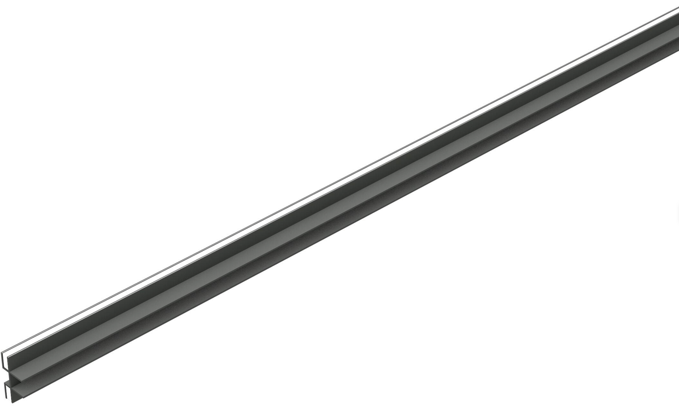 LED profile 200 cm glass shelf – aluminum, neutral white 4000 K